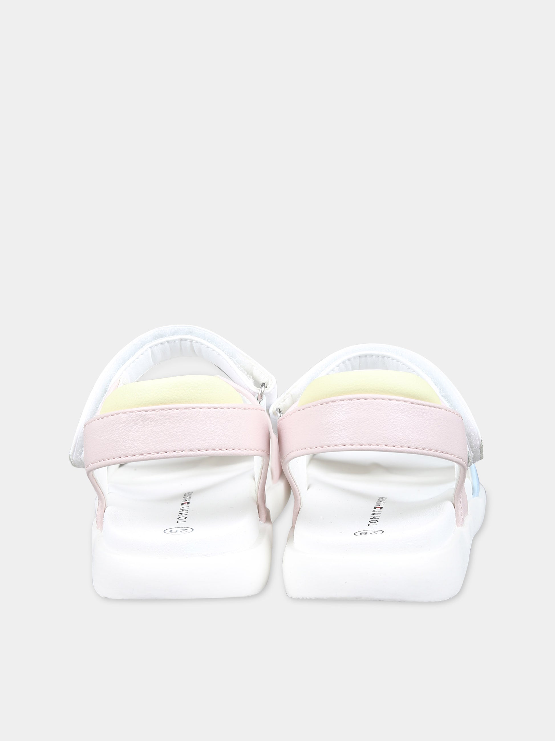 Sandali bianchi per bambina con logo e cuore,Tommy Hilfiger Junior,T1A2 33233 0326Y913