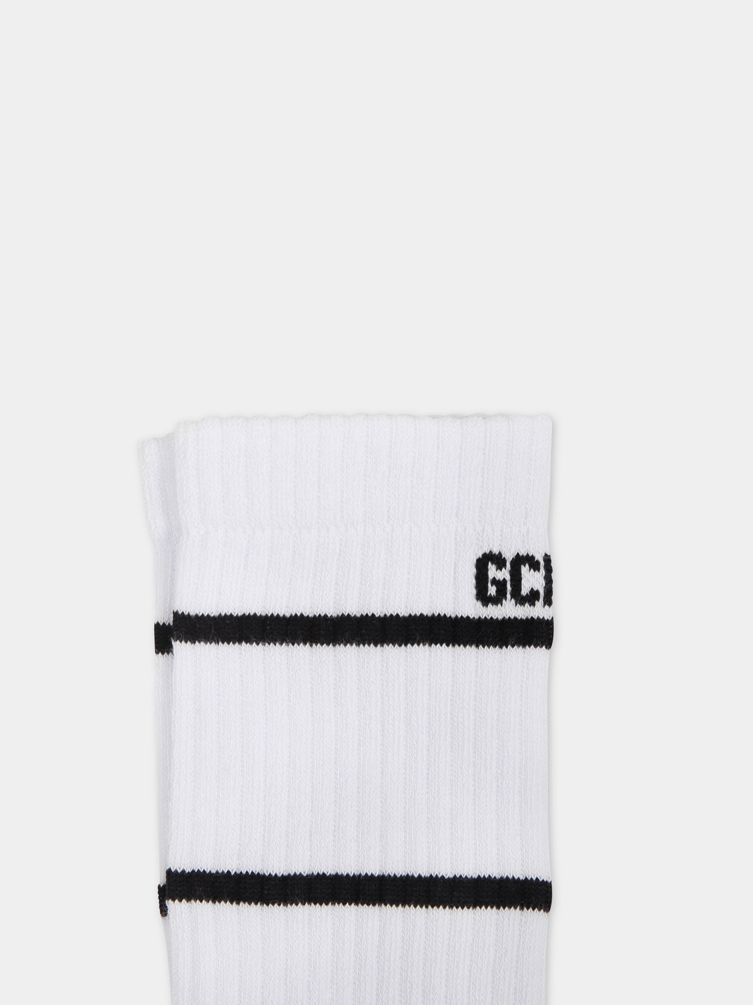 Calze bianche per bambino con logo,Gcds Kids,DUX00L LHE25 10101