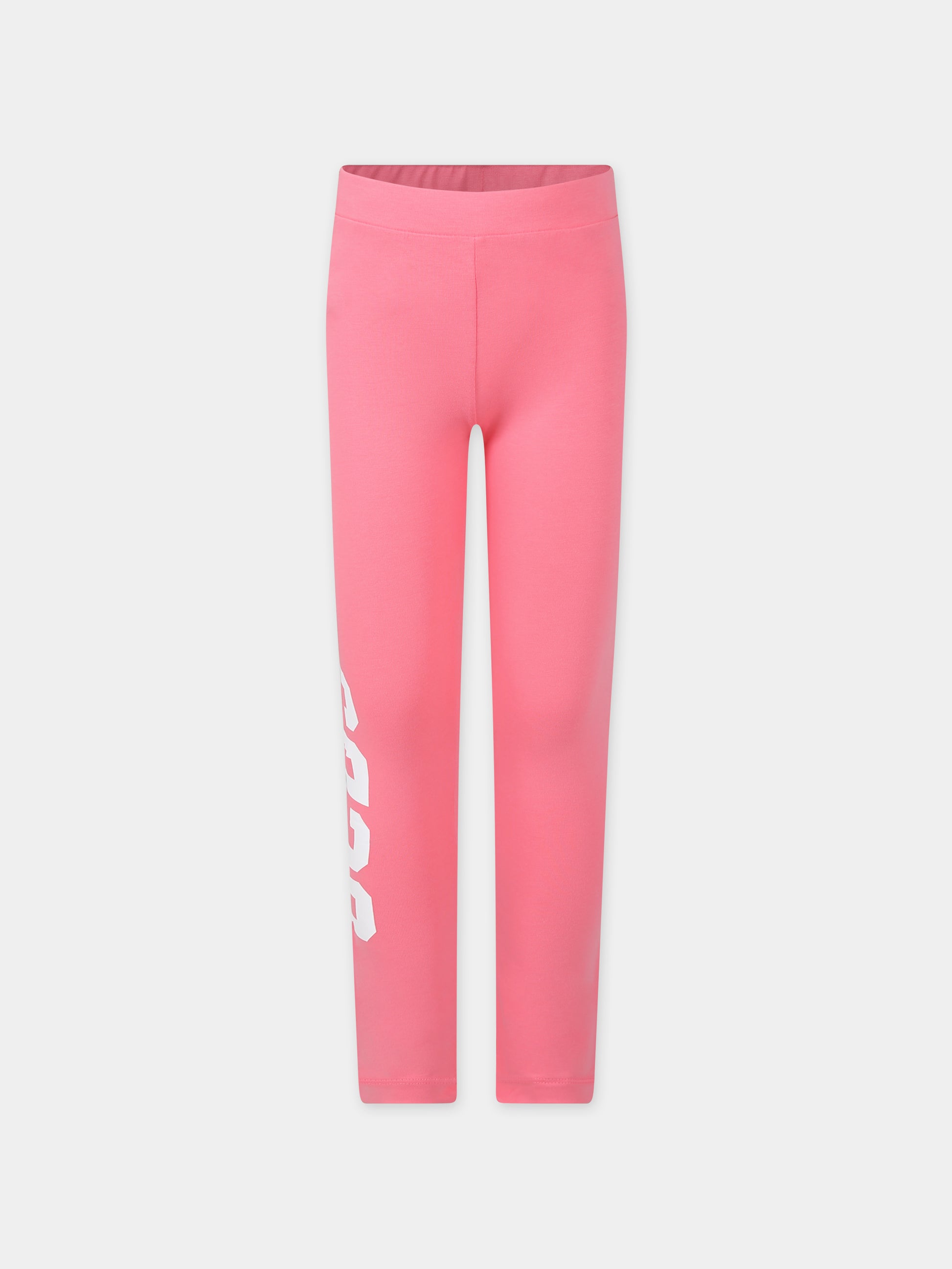 Leggings fucsia per bambina con logo,Gcds Kids,DCP003 LBA00 51452