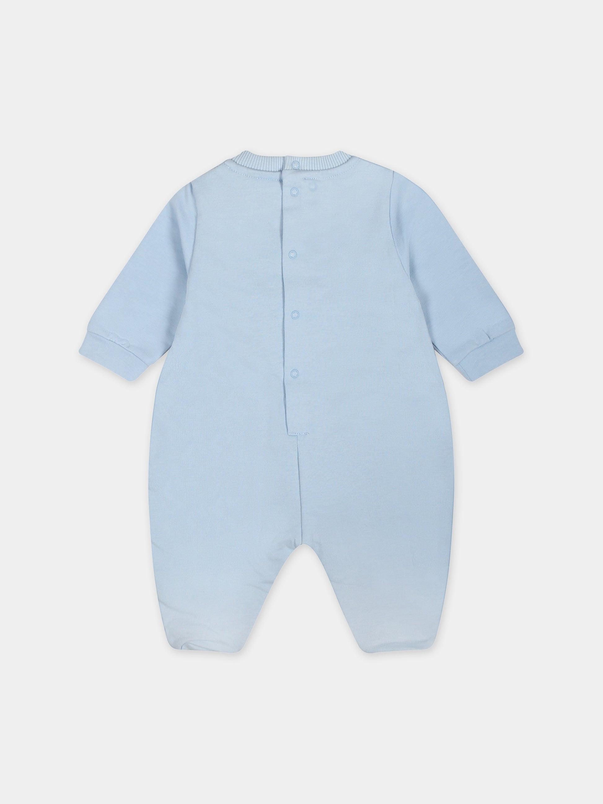 Set celeste per neonato con logo,Gcds Kids,GOY007 LDA26 40069