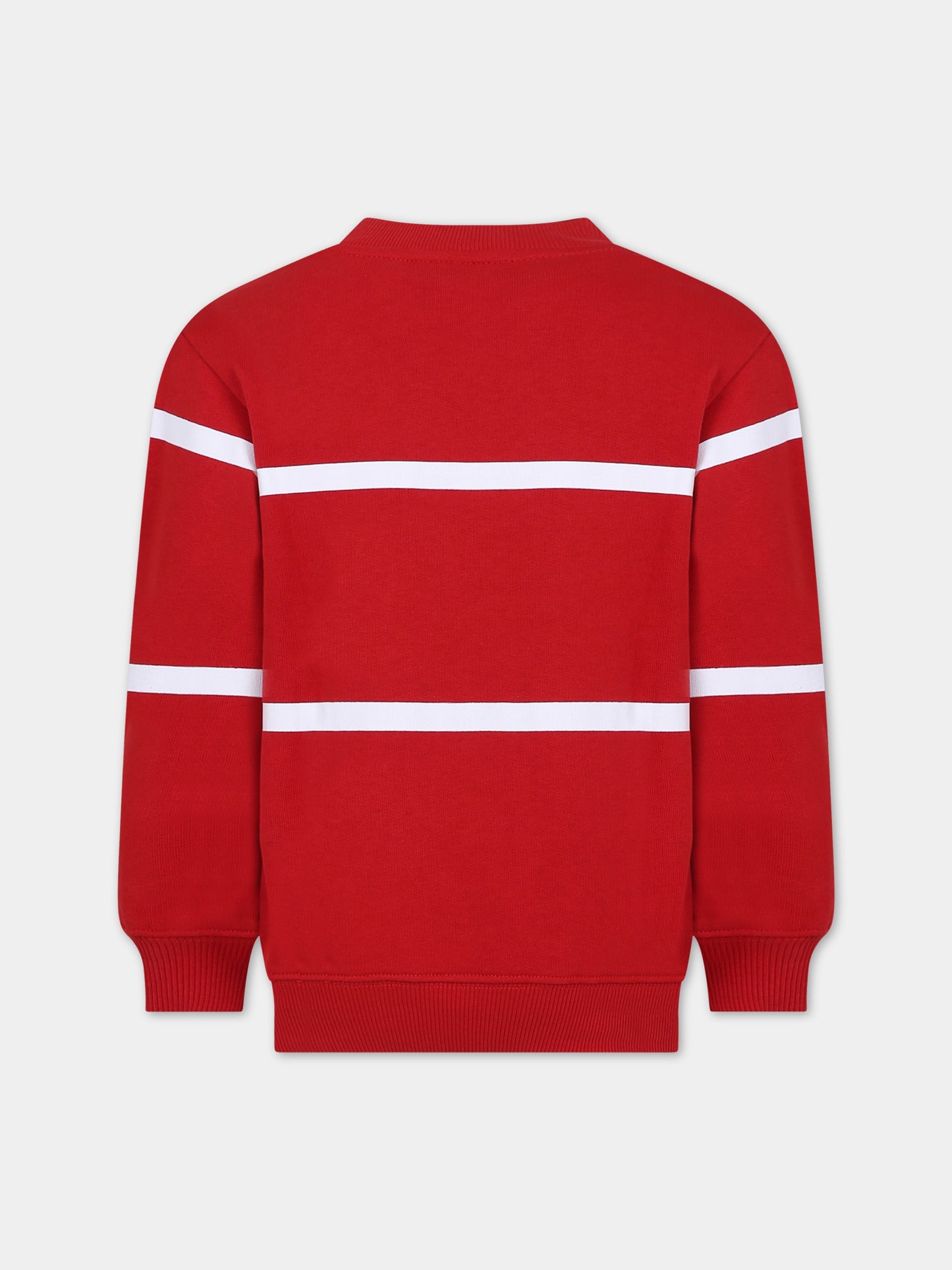 Felpa rossa per bambini con logo,Gcds Kids,DQF000 LCA52 50975