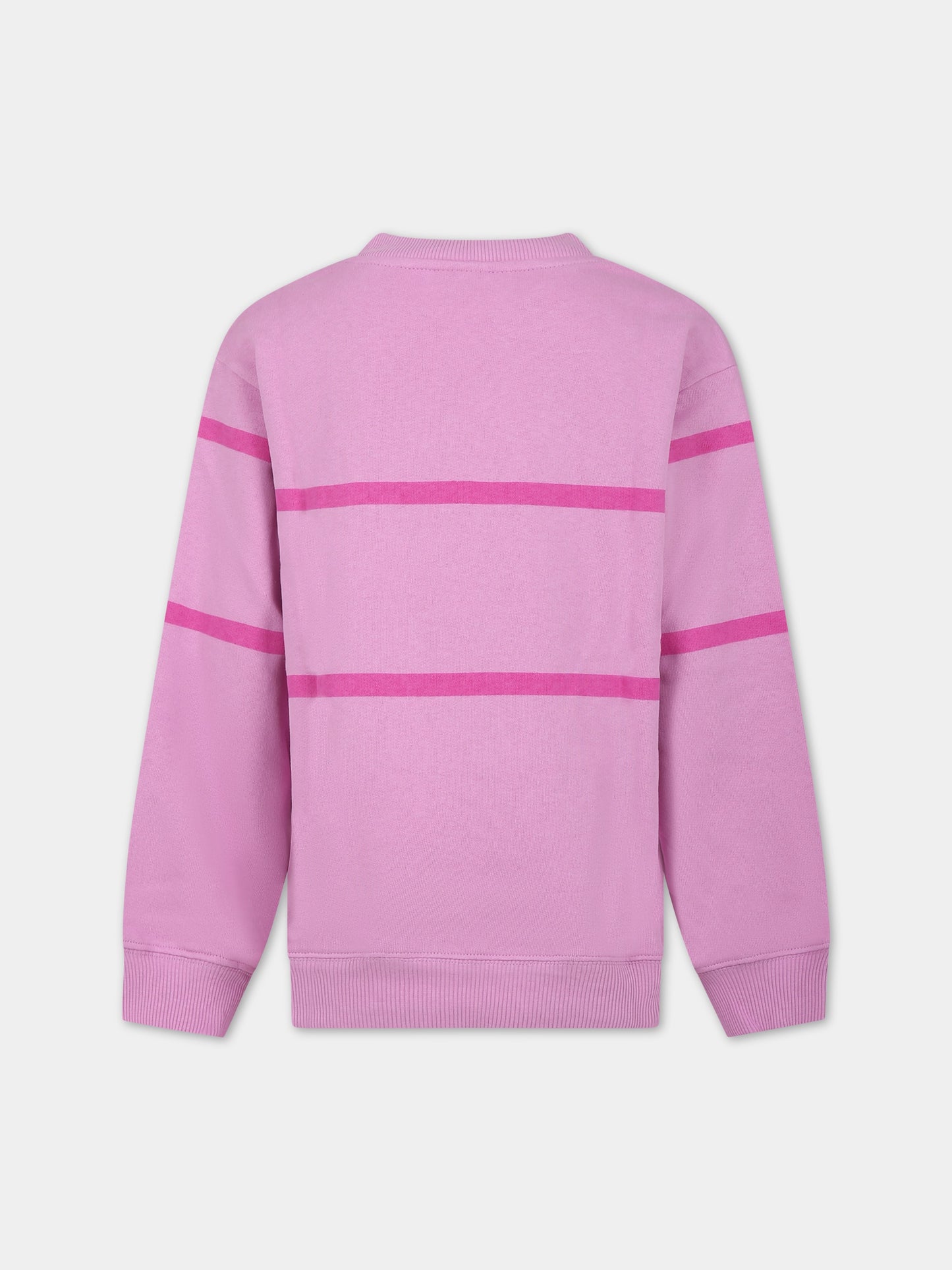 Felpa rosa per bambina con logo,Gcds Kids,DQF000 LCA52 50304