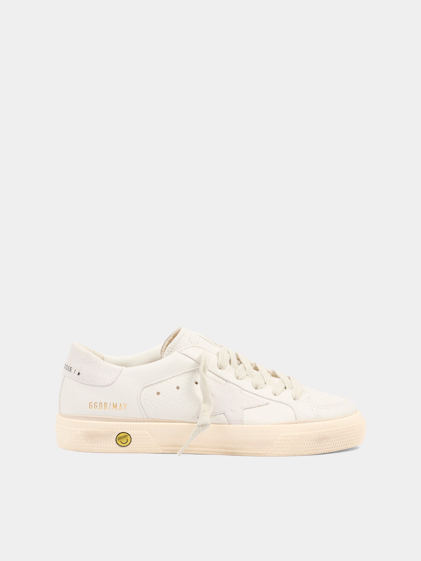 Sneakers May avorio per bambini con stella,Golden Goose,GTF00495 F004814 10100