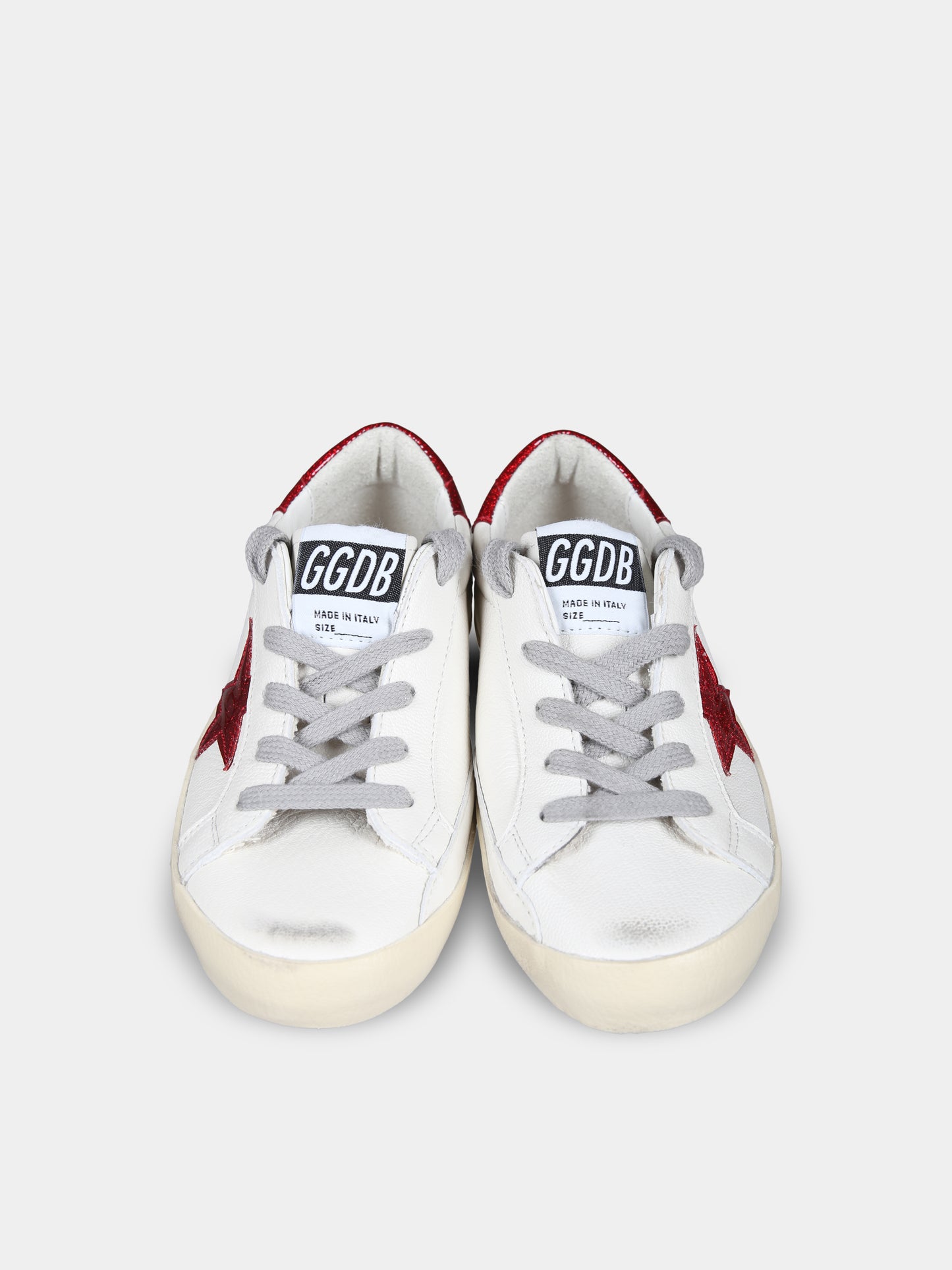 Sneakers Super Star bianche per bambina con stella,Golden Goose,GJF00101 F006065 10350