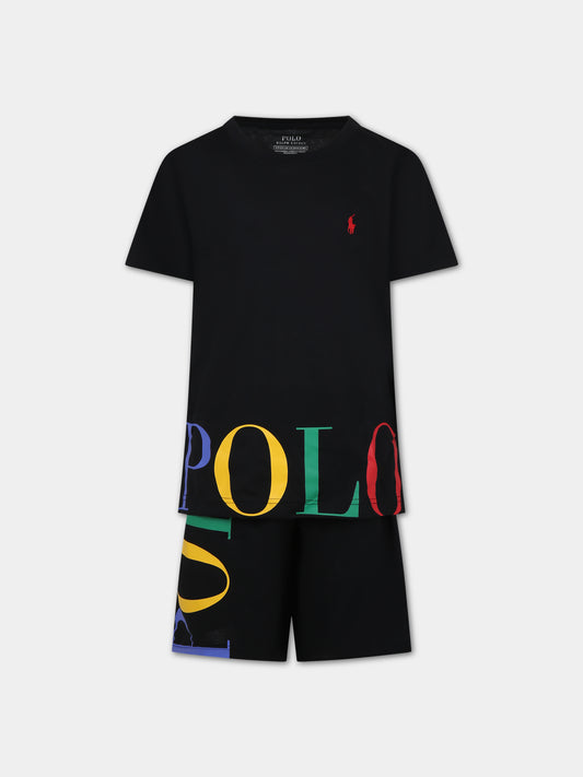 Pigiama nero per bambino,Ralph Lauren Kids,9P0029 G9O