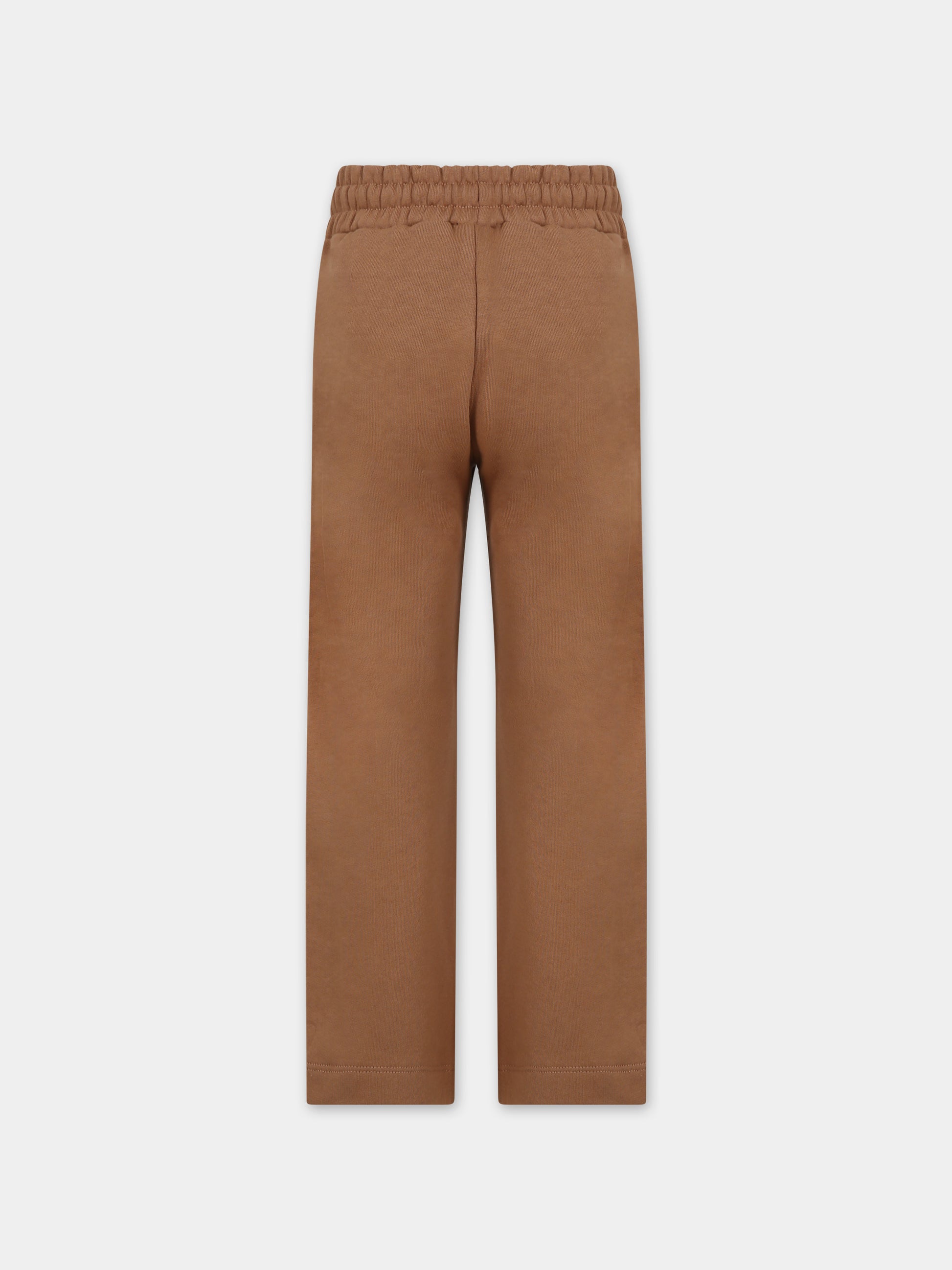 Pantaloni beige per bambini con logo,Barrow,F3BKJUFP100 924