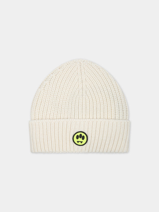 Berretto avorio per bambini con smile,Barrow,F3BKJUHT090 BW009