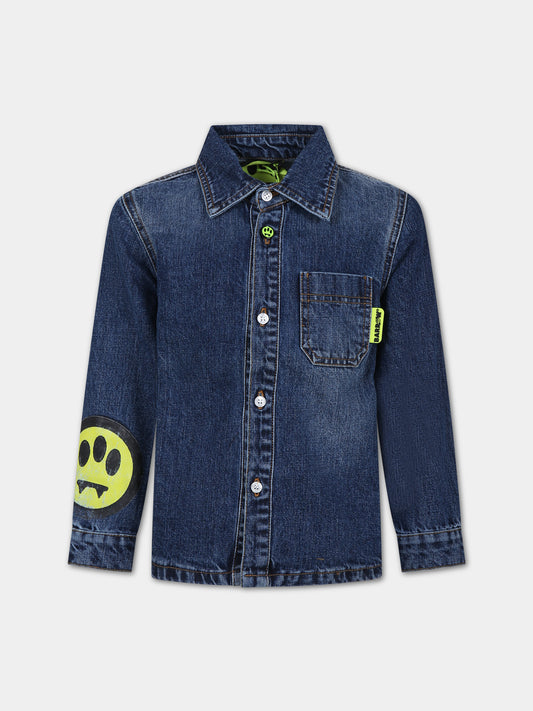 Camicia denim blu per bambini con smile,Barrow,F3BKJUJK137 126