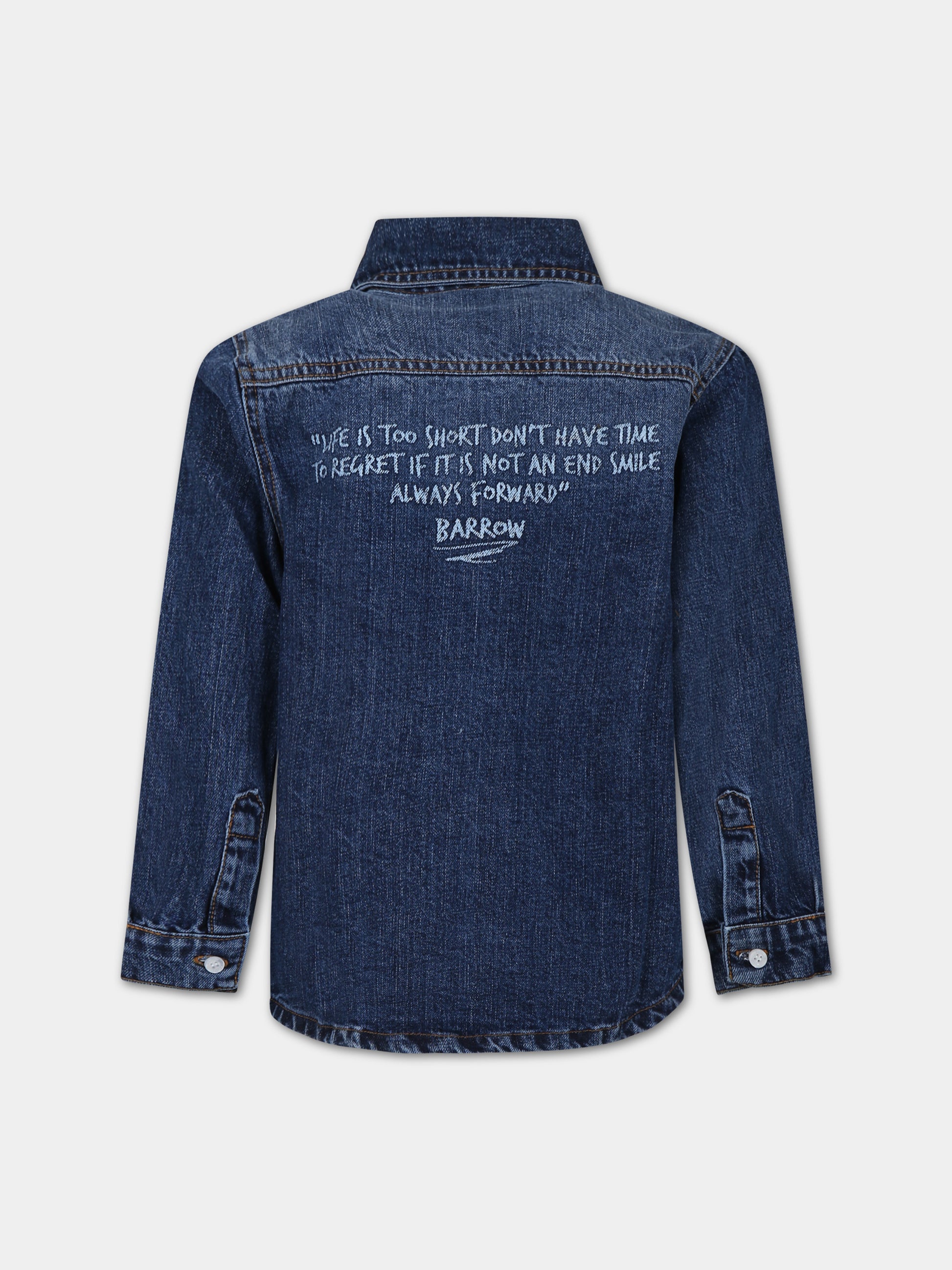Camicia denim blu per bambini con smile,Barrow,F3BKJUJK137 126