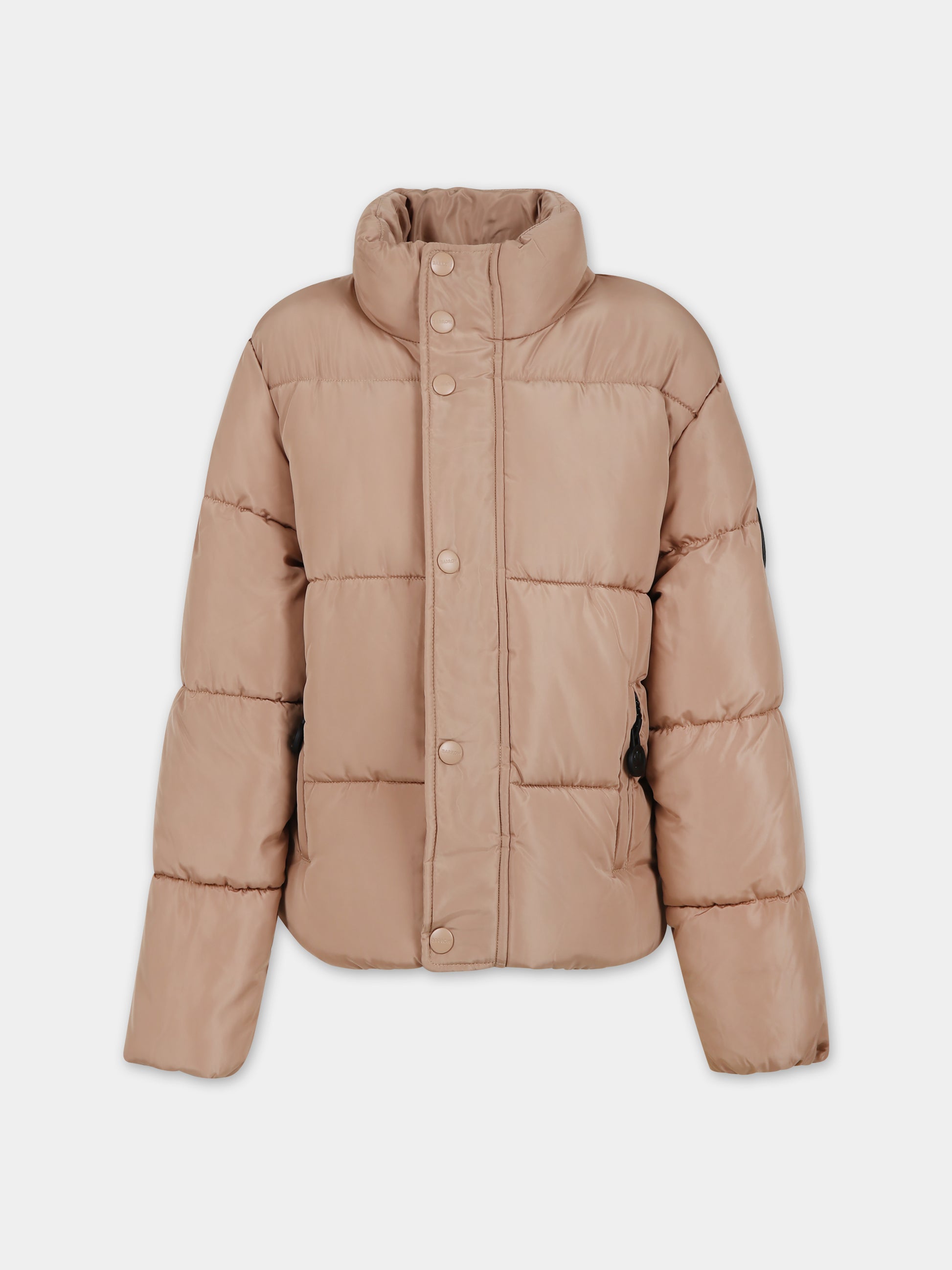 Piumino beige per bambini con logo,Barrow,F3BKJUPF001 924