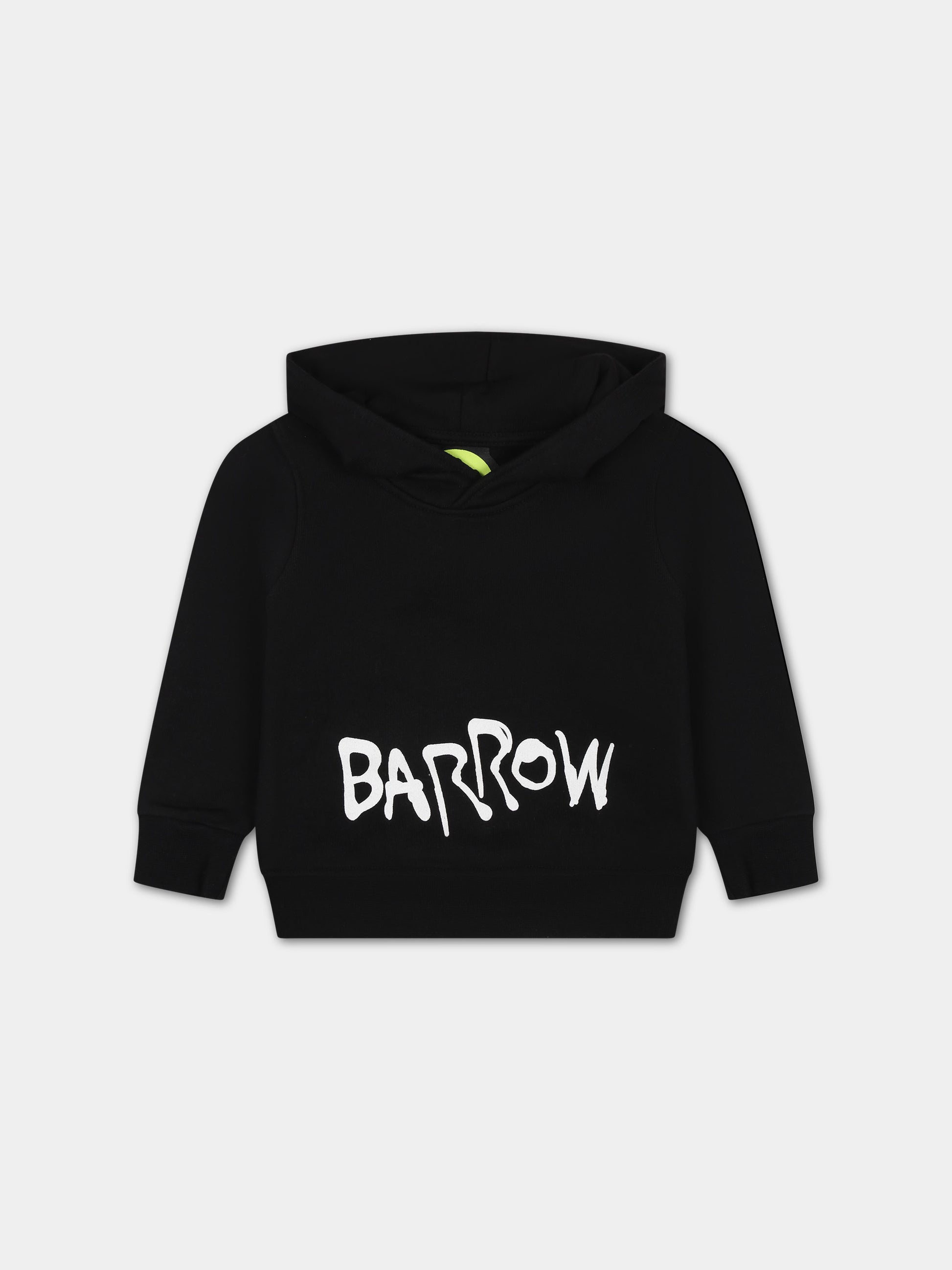 Felpa nera per neonati con logo,Barrow,F3BKUNHS131 110