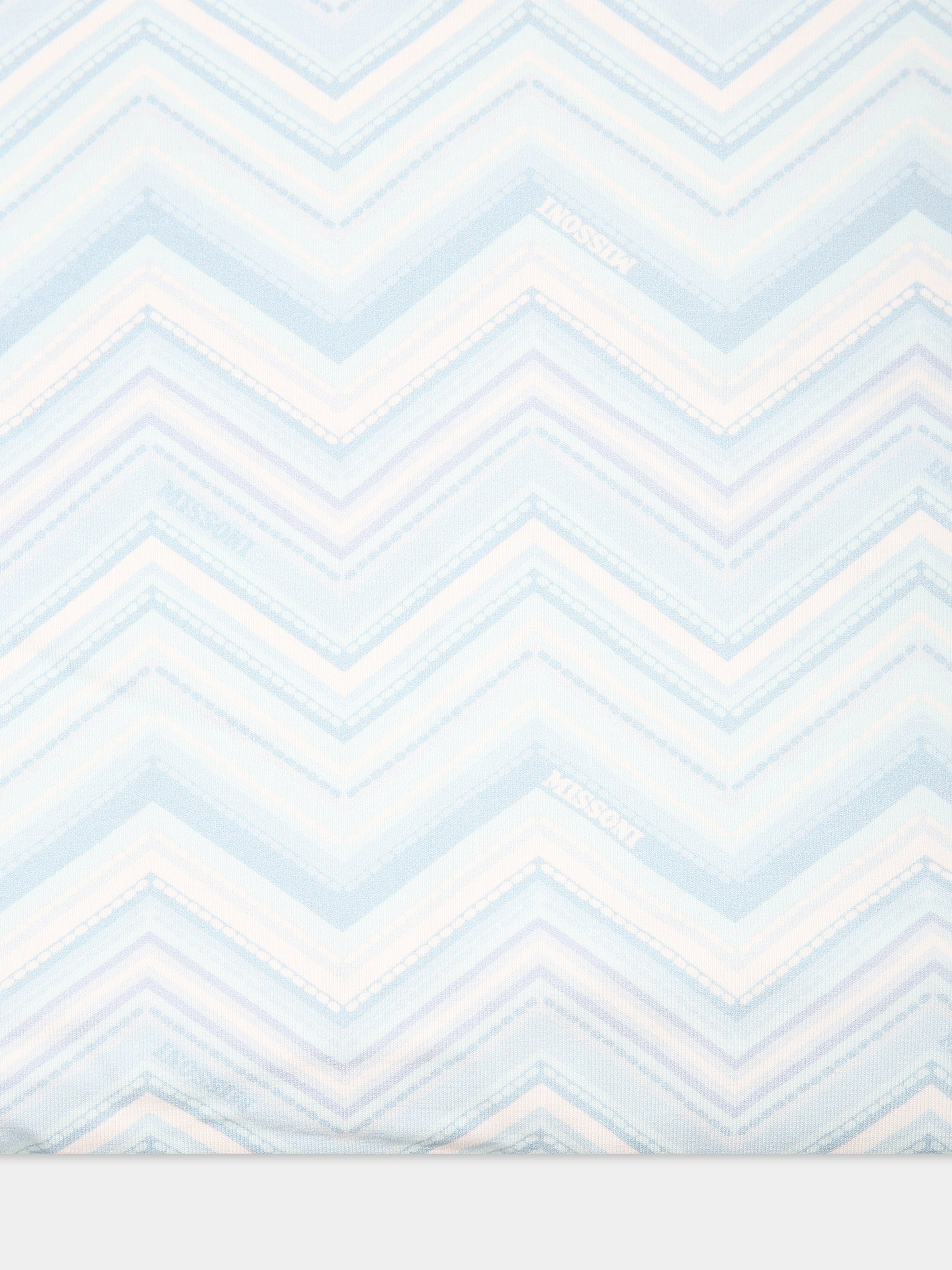 Coperta celeste per neonato con motivo chevron,Missoni,MV0500 J0443 100CE