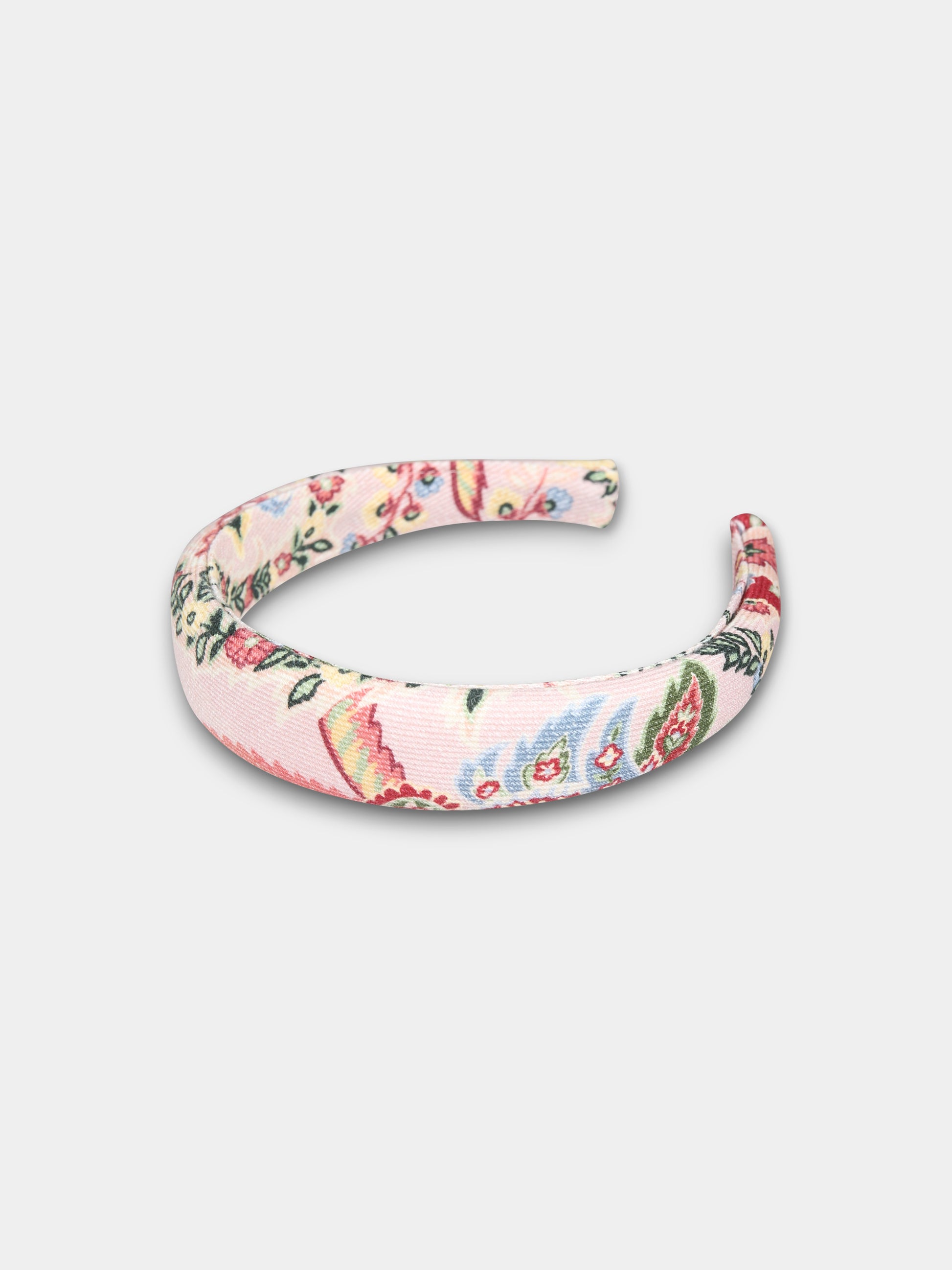 Cerchietto rosa per bambina con motivo paisley,Etro,GV0A54 D0103 383MC