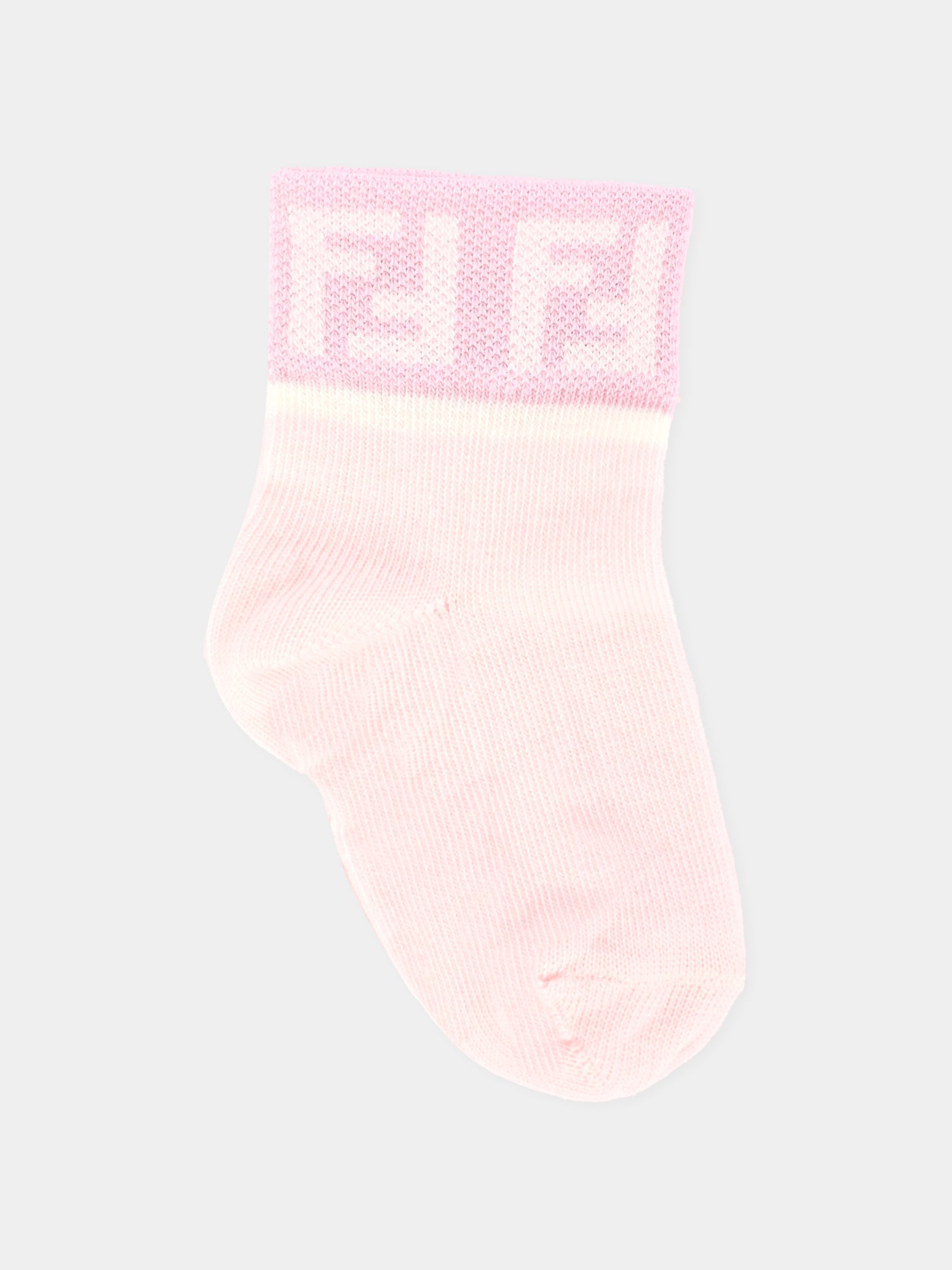 Set calzini multicolor per neonata con doppia F,Fendi Kids,BFN038 ASQV F1PMK