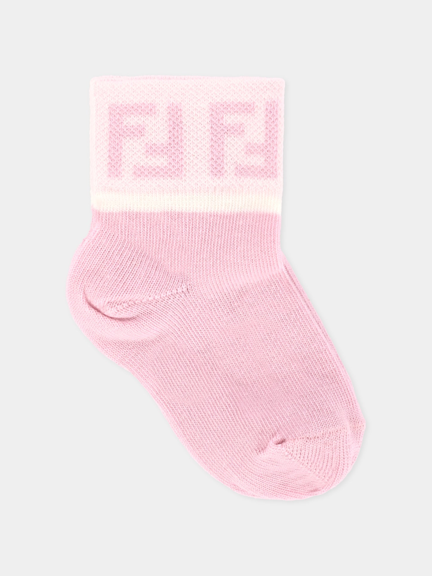 Set calzini multicolor per neonata con doppia F,Fendi Kids,BFN038 ASQV F1PMK