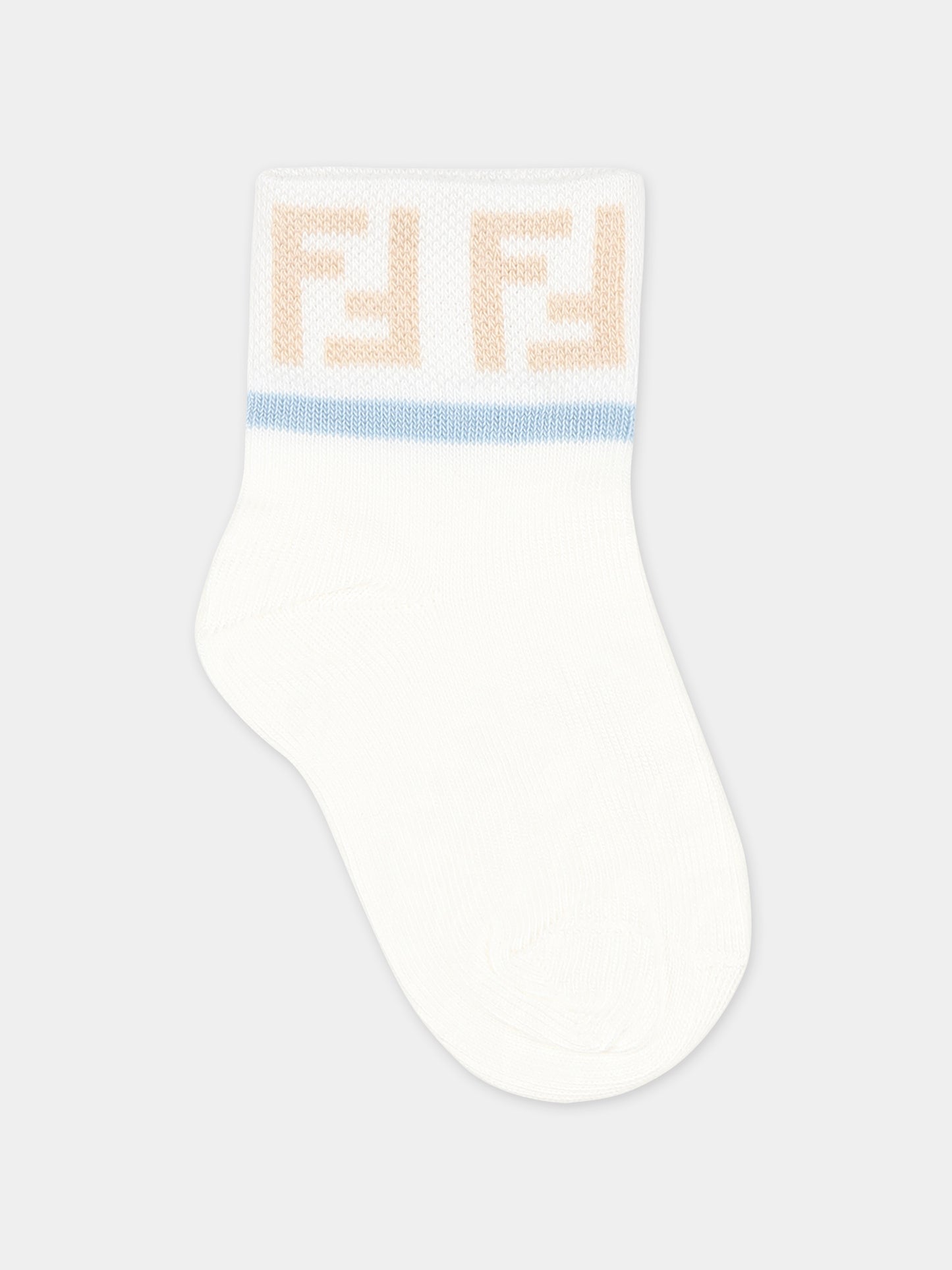 Set calzini multicolor per neonato con doppia F,Fendi Kids,BMN026 ASQV F1PMJ