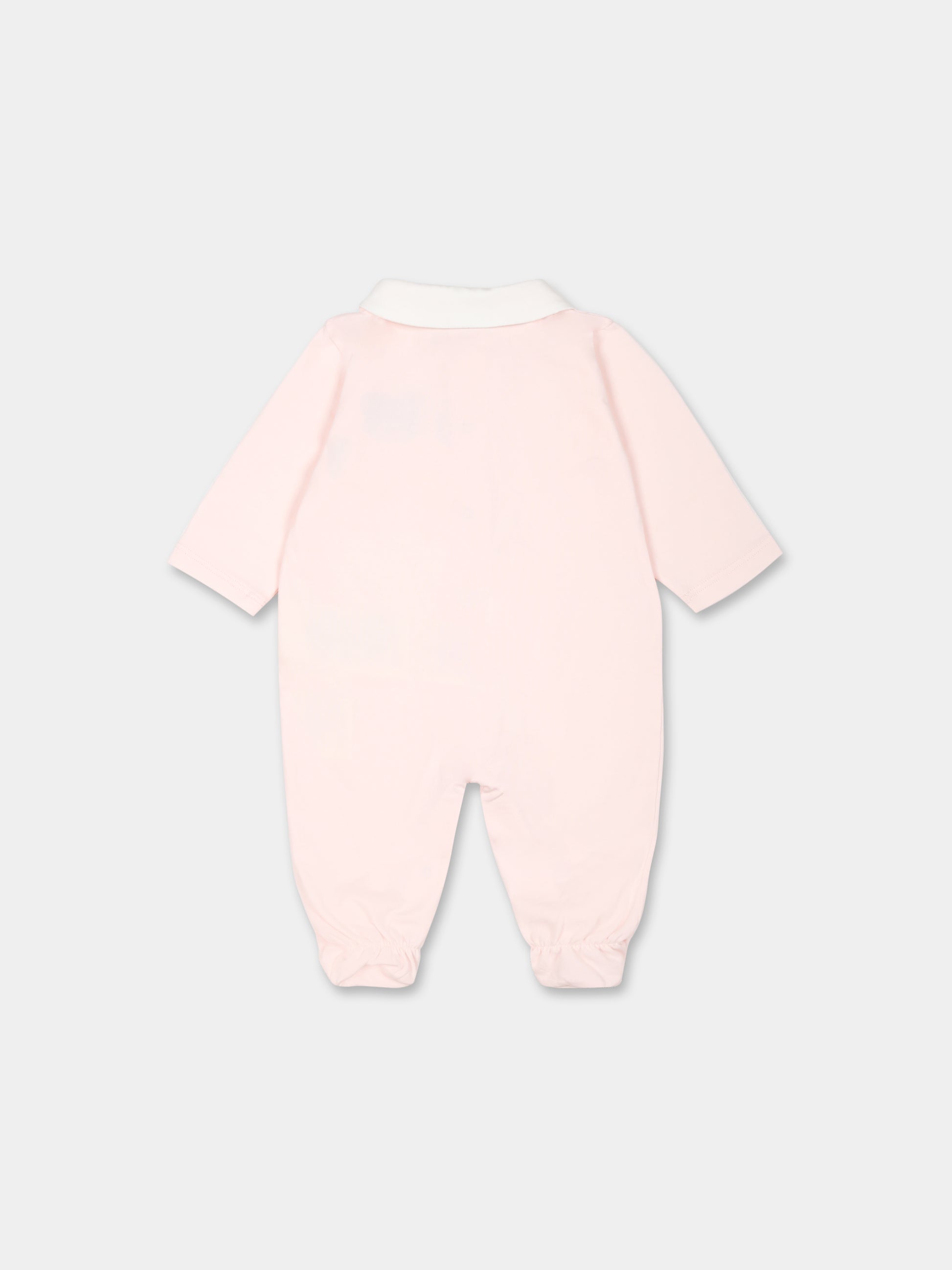 Set tutina rosa per neonata con orsetto e logo Fendi,Fendi Kids,BUK119 ST8 F0C11