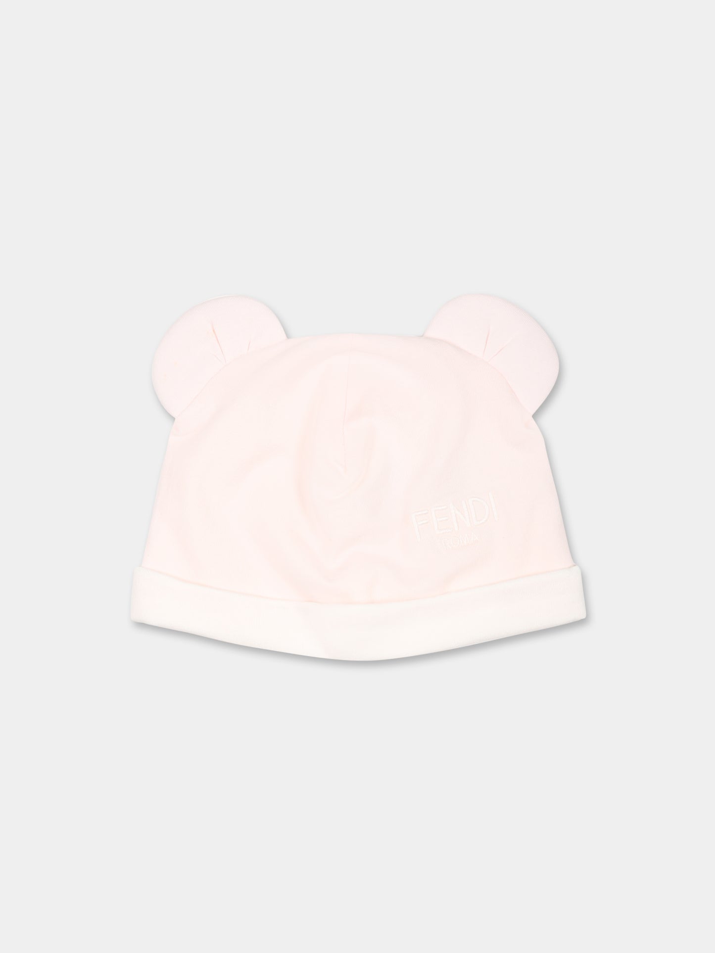 Set tutina rosa per neonata con orsetto e logo Fendi,Fendi Kids,BUK119 ST8 F0C11