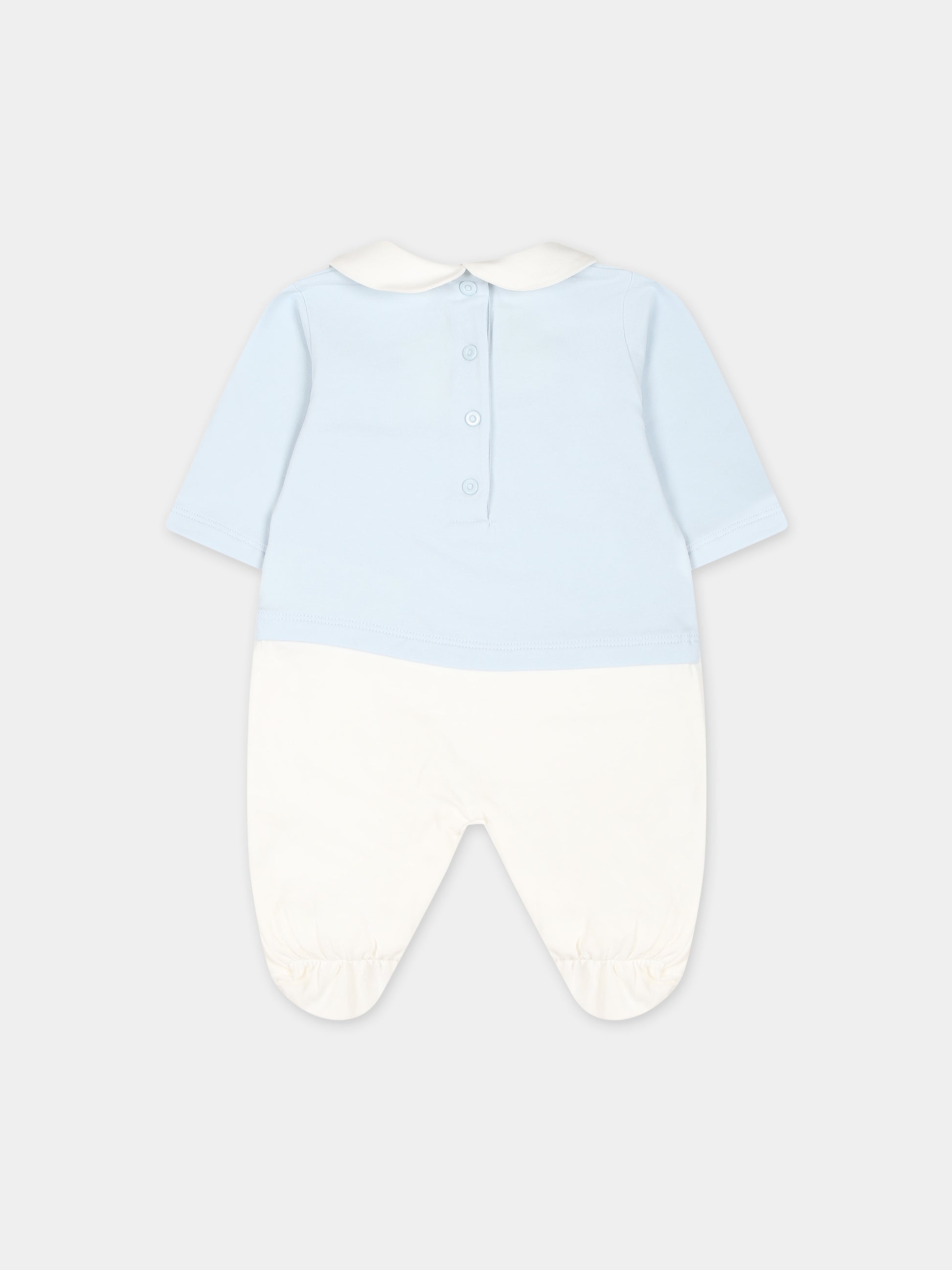 Set tutina celeste per neonato con stemma Fendi,Fendi Kids,BUK120 ST8 F19J4