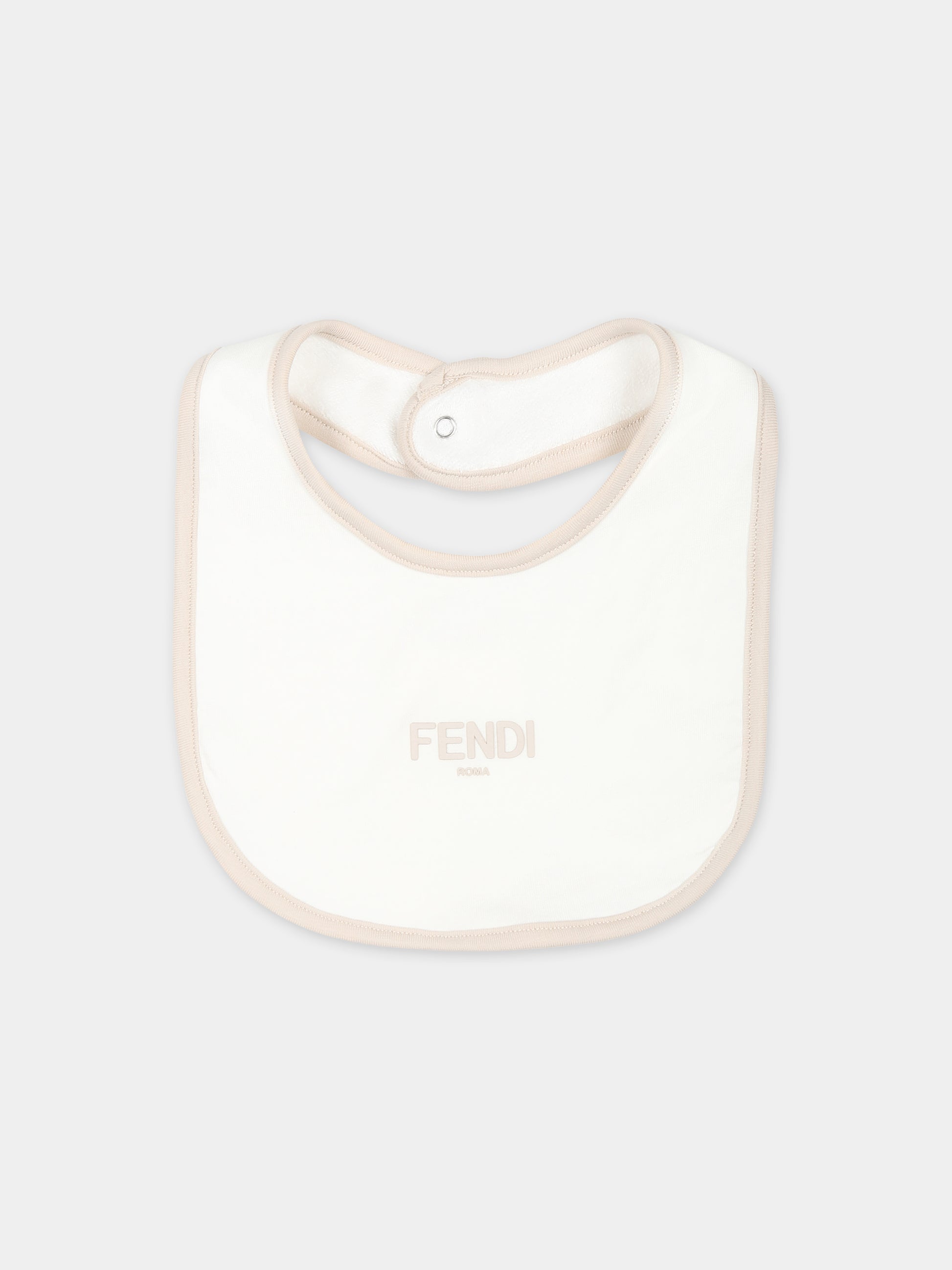 Set tutina beige per neonati con stemma Fendi,Fendi Kids,BUK120 ST8 F19J5