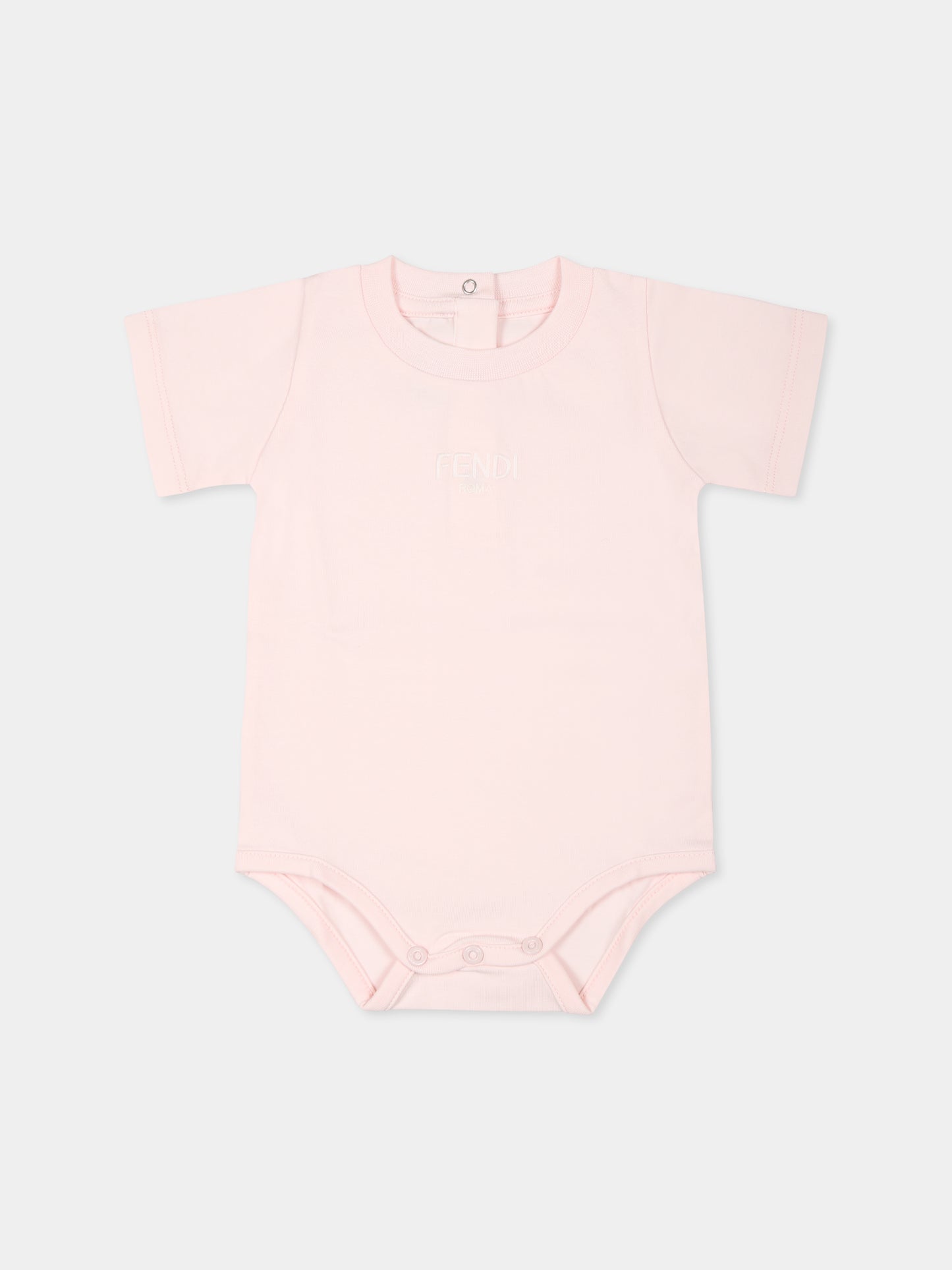 Set body rosa per neonata con logo,Fendi Kids,BUK123 ST8 F0C11