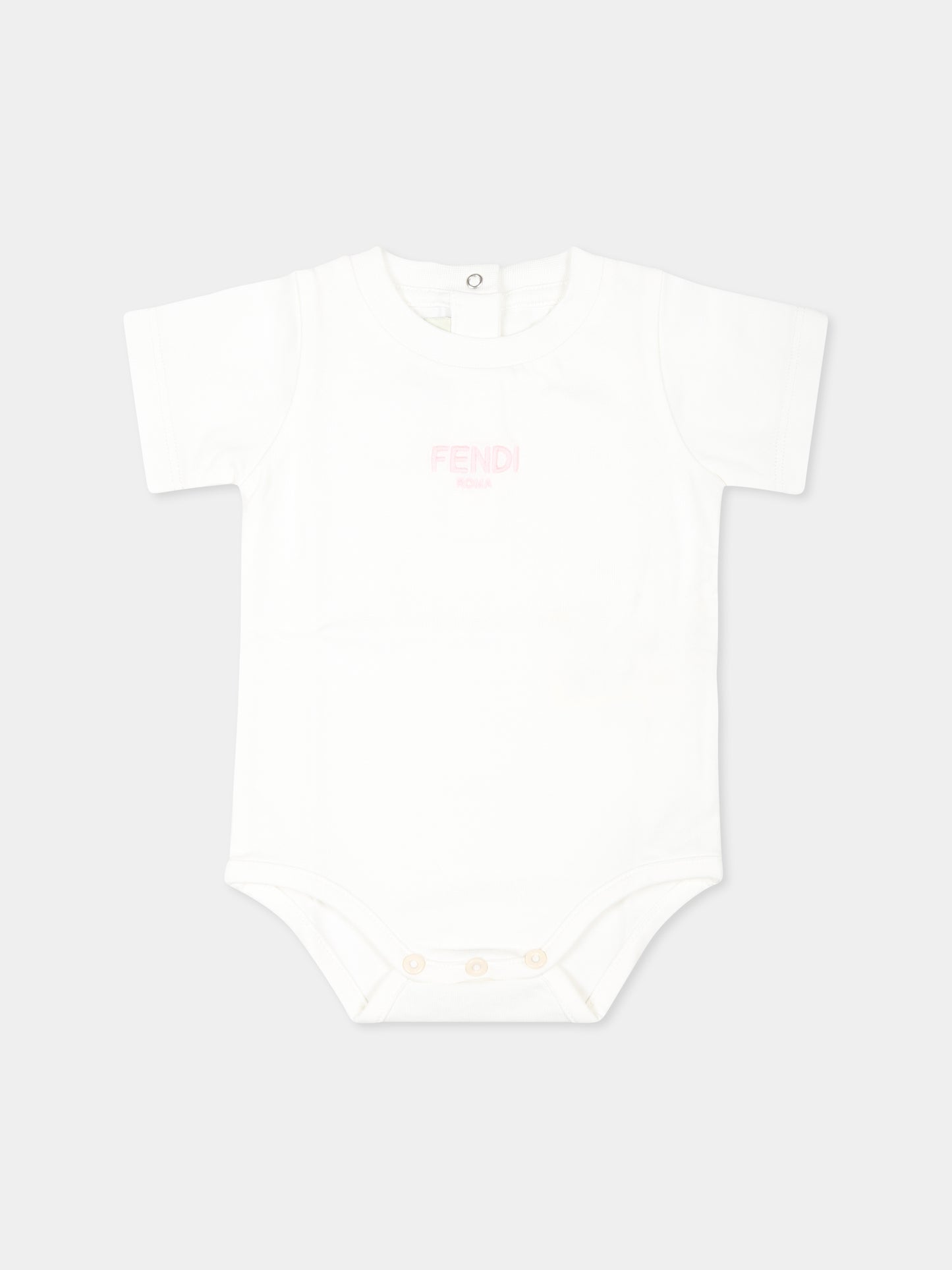 Set body rosa per neonata con logo,Fendi Kids,BUK123 ST8 F0C11