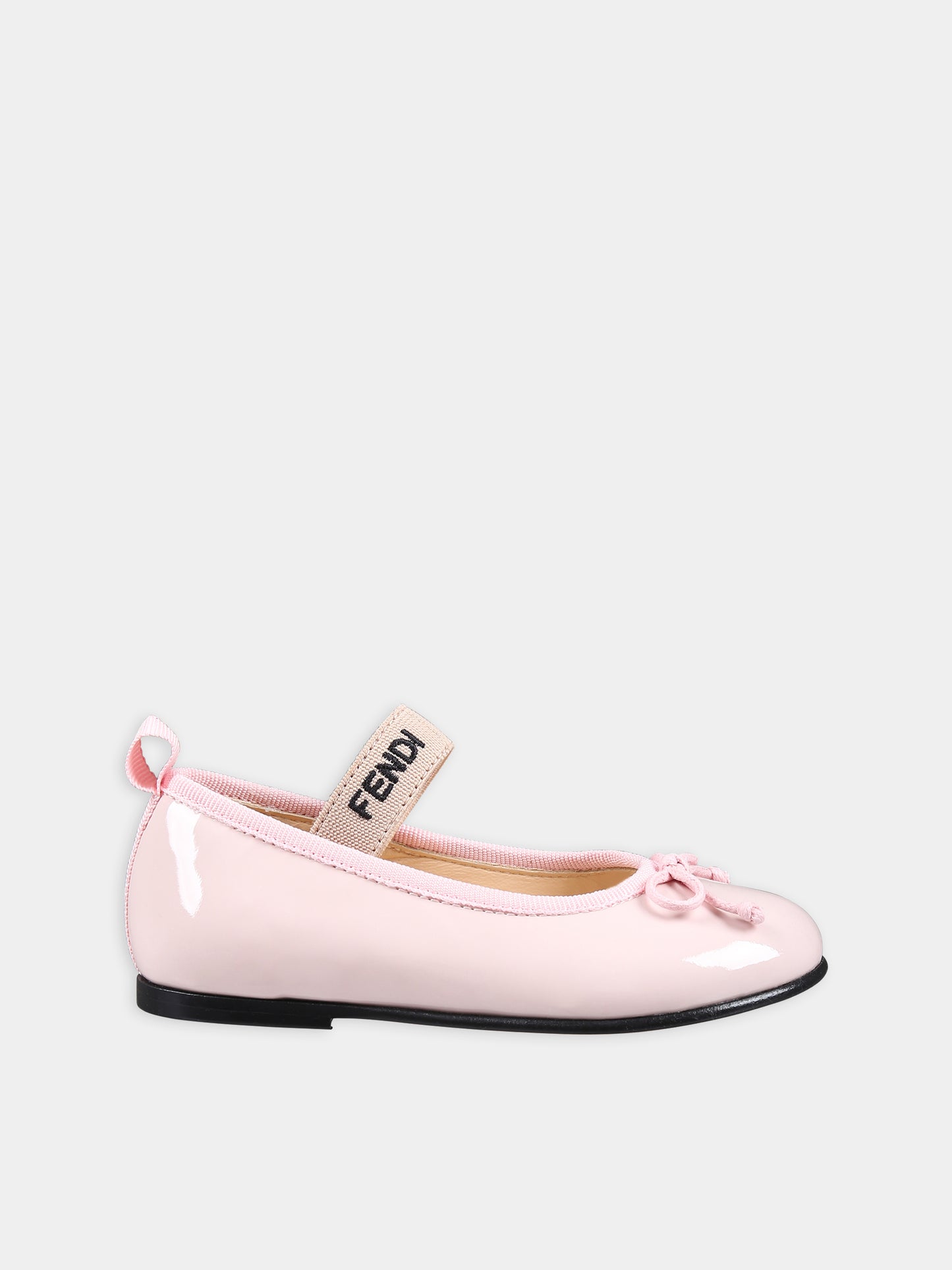 Ballerine rosa per neonata con logo,Fendi Kids,JFR377 ARIP F1NJD