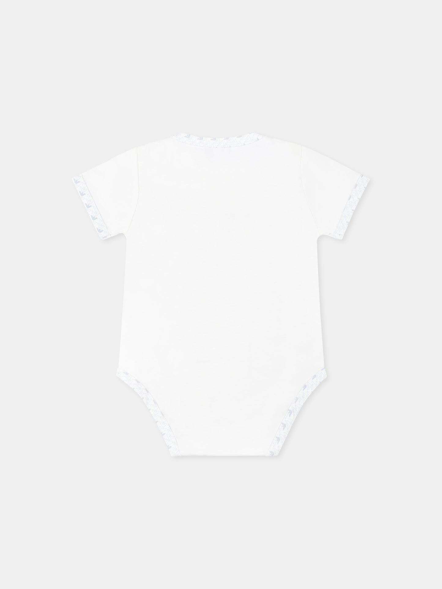 Set body bianco per neonato con aquilotto,Emporio Armani,EY000010 AF10913 FB054