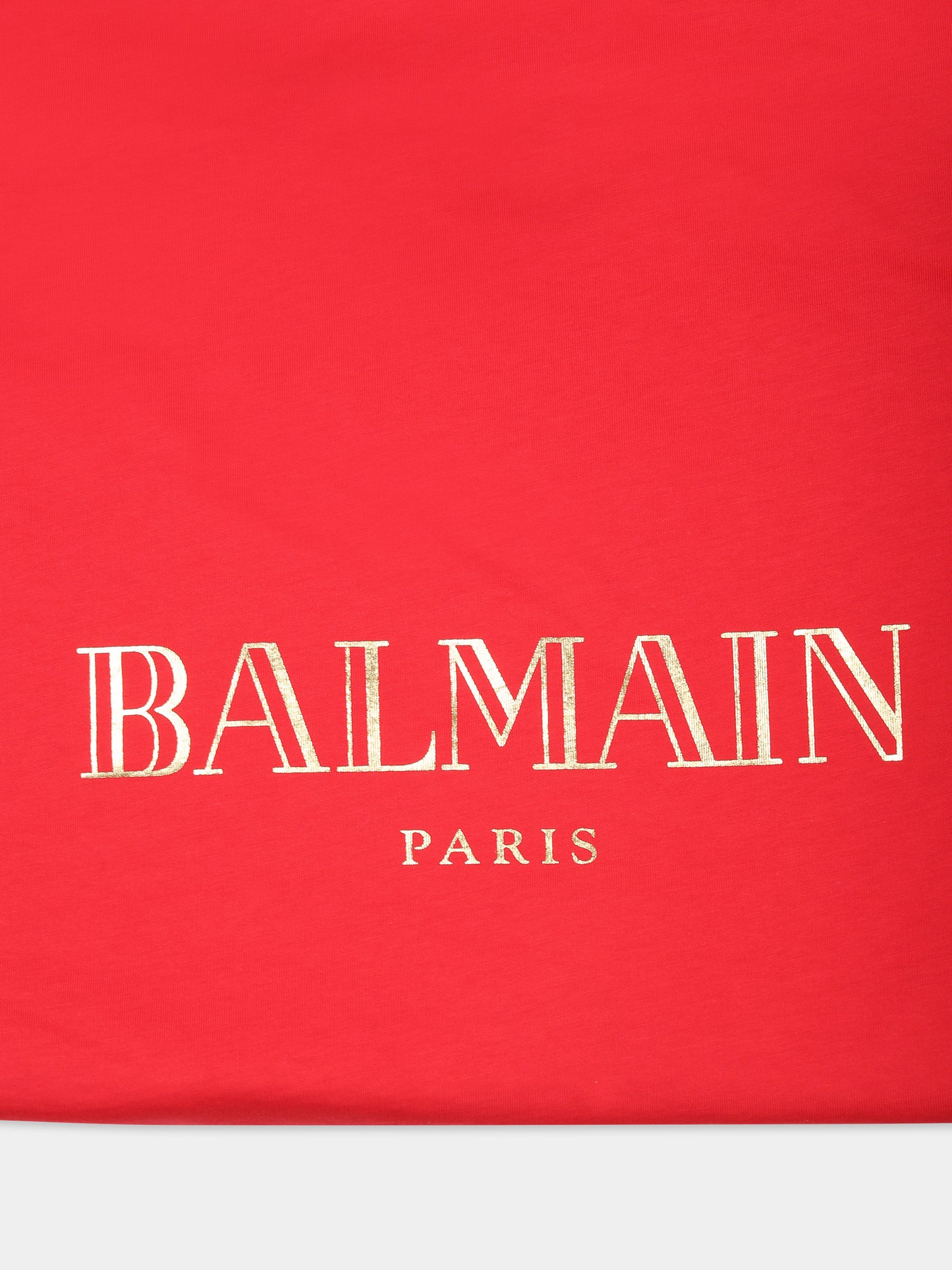 Coperta rossa per neonati con logo,Balmain Kids,BV0580 Z0082 414OR