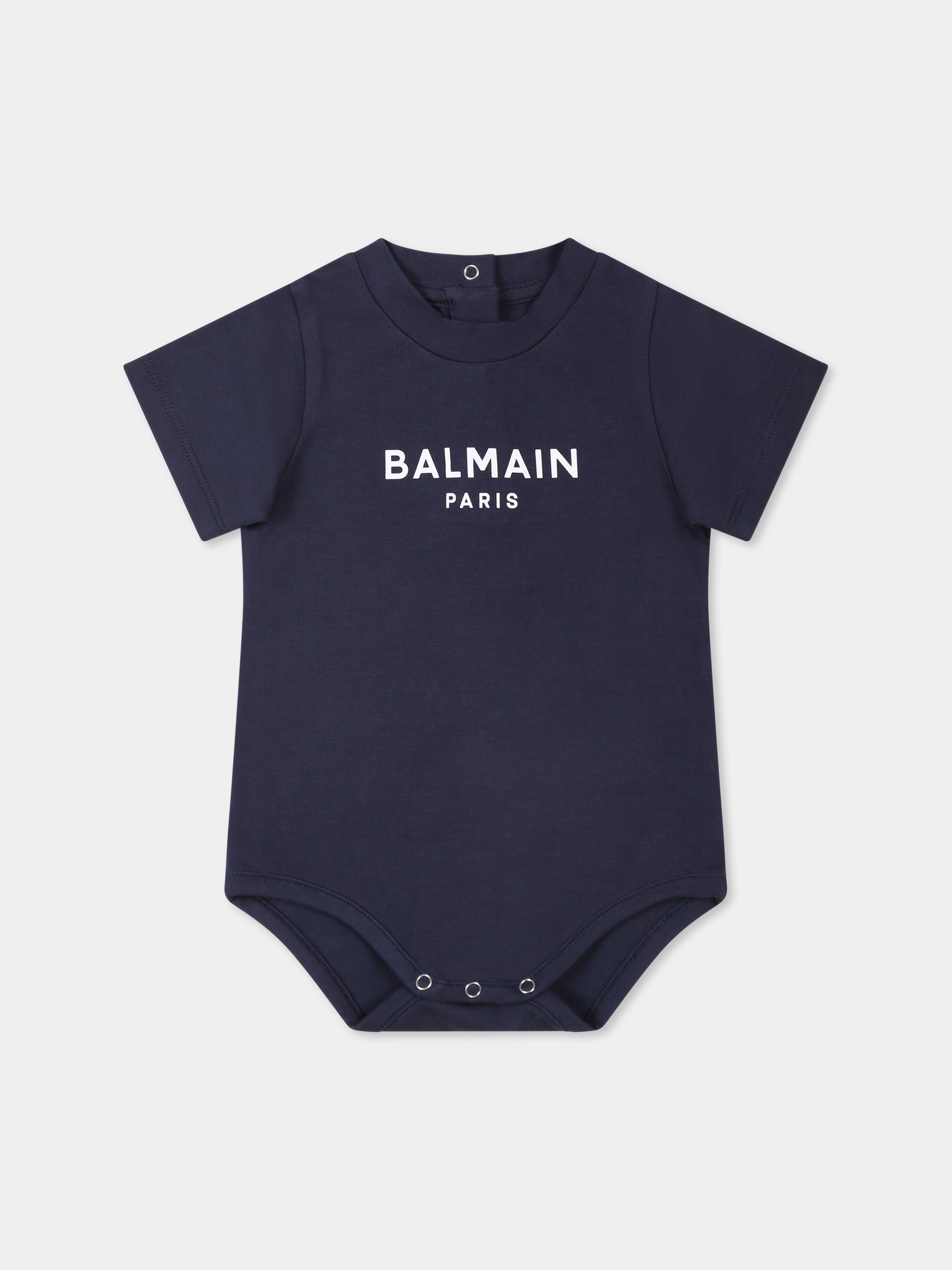 Completo nascita blu per neonato con logo,Balmain Kids,BVB53A Z2389 649BC