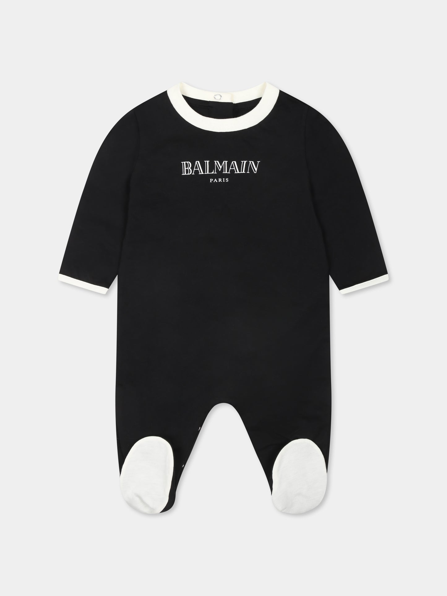Set tutina nero per neonati con logo,Balmain Kids,BVB54A Z0082 102NE