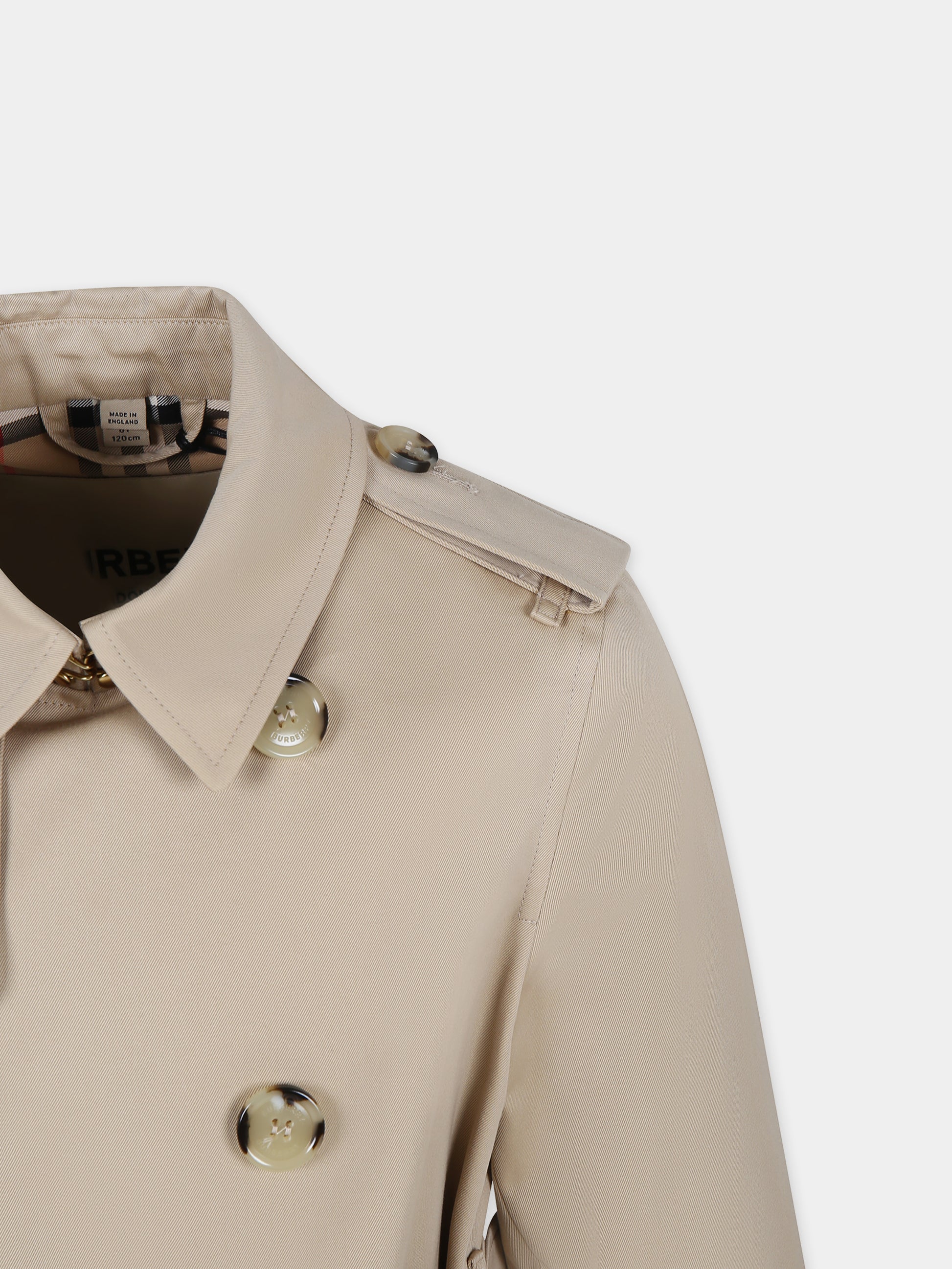 Trench beige per bambini,Burberry Kids,8069449 A1366