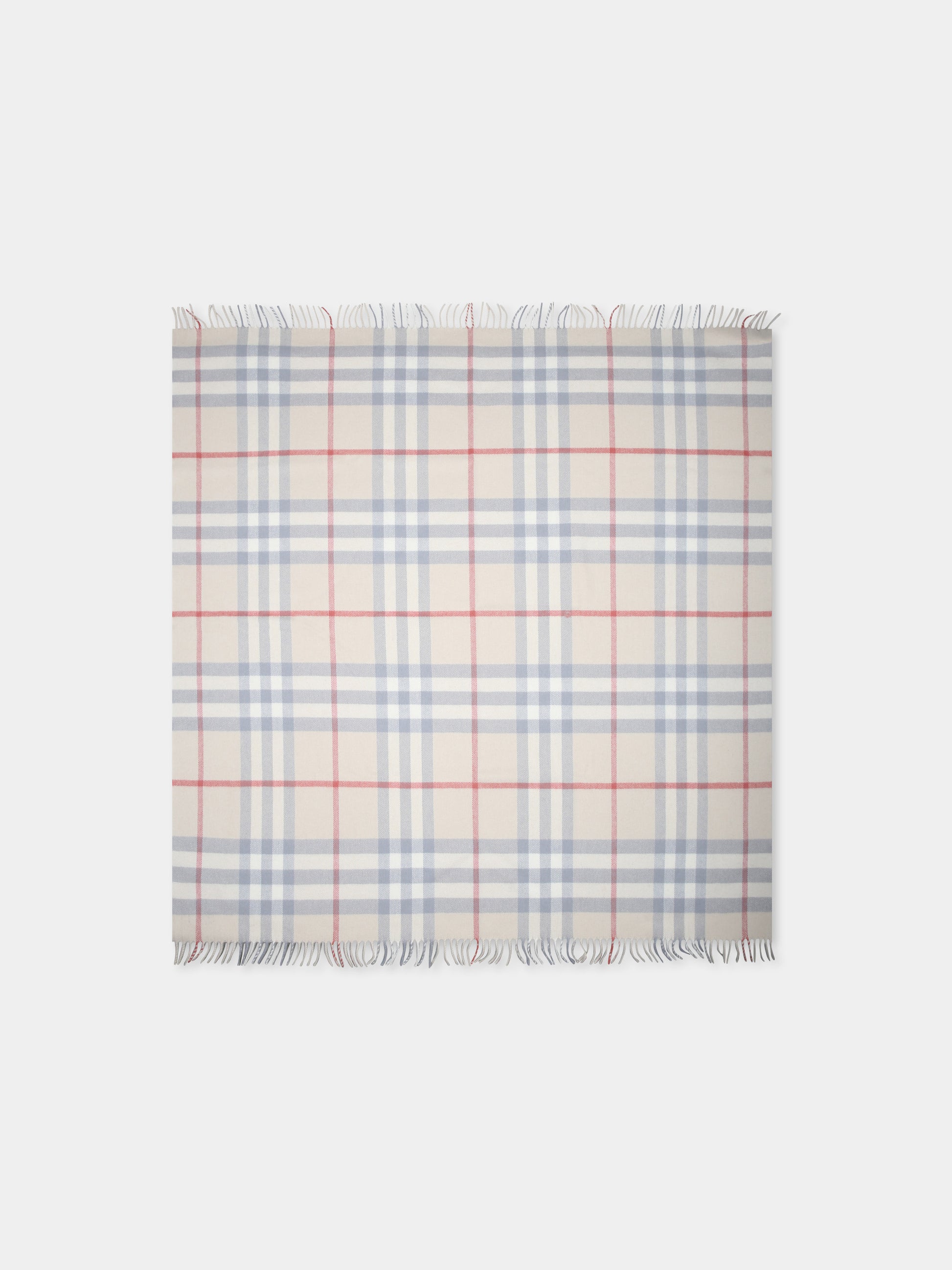 Coperta beige per neonati con check vintage,Burberry Kids,8089654 A2205