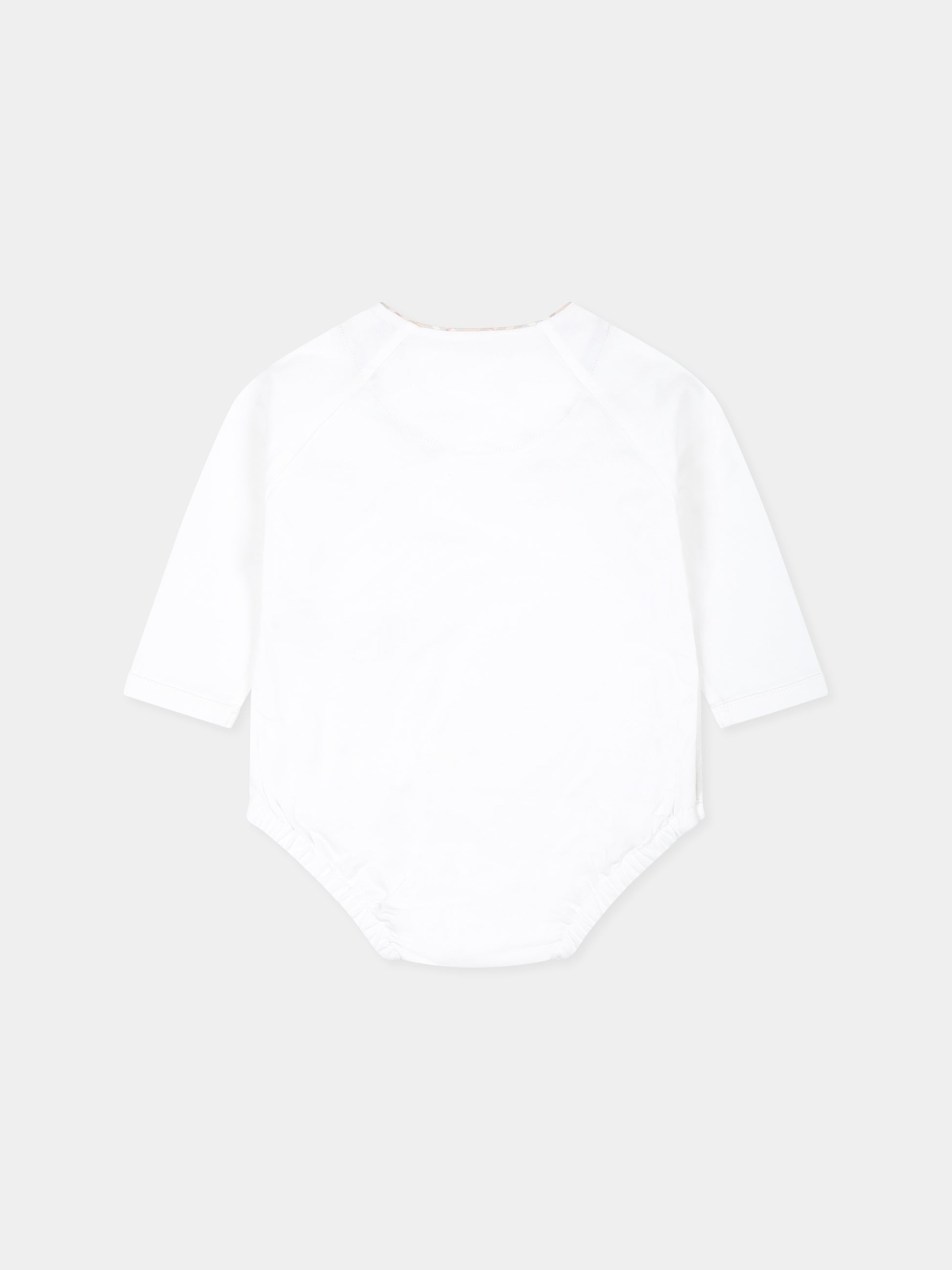 Set body bianco per neonati con check vinatge,Burberry Kids,8097184 A1464