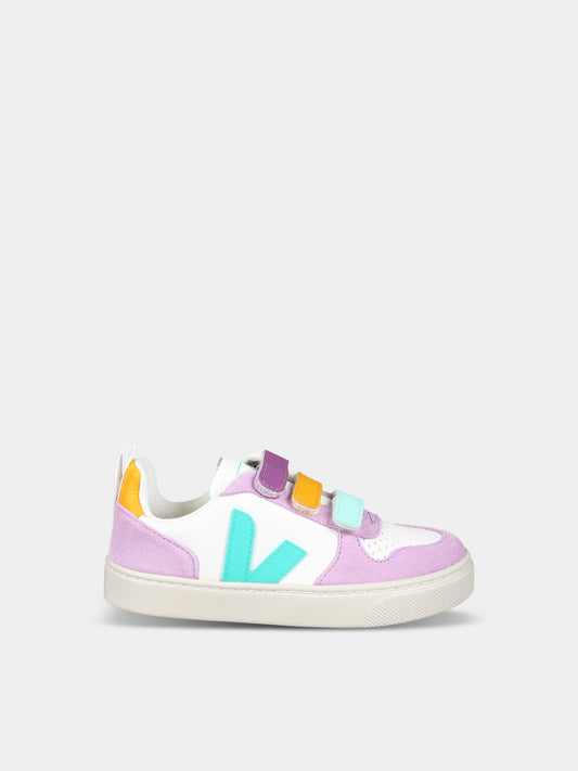 Sneakers viola per bambina con logo,Veja,CV0503803C