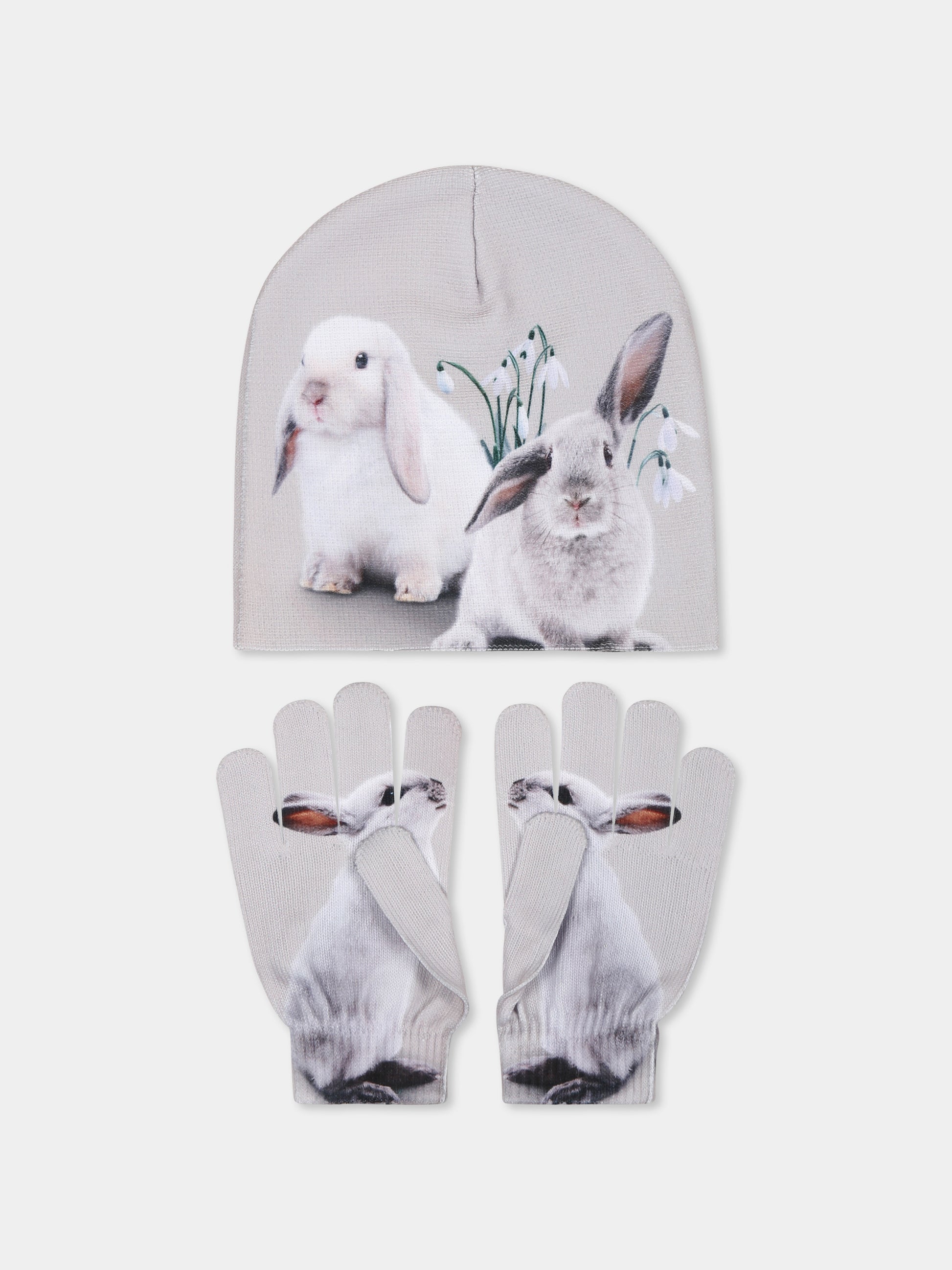 Set accessori beige Kaya per bambina con stampa conigli,Molo,7W24S901 9191