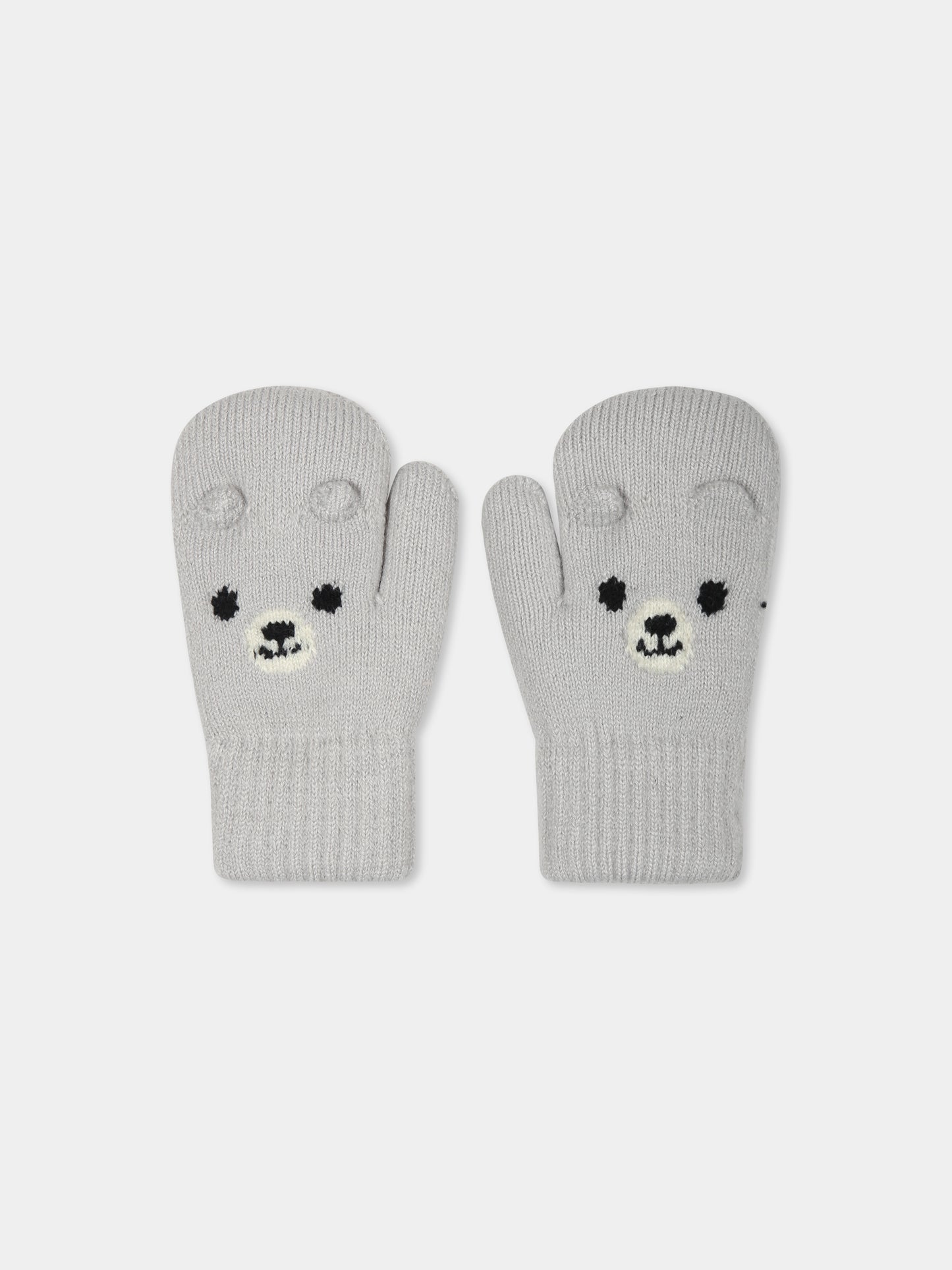 Guanti grigi Kenau per bambini con orsetto,Molo,7W24S105 1058