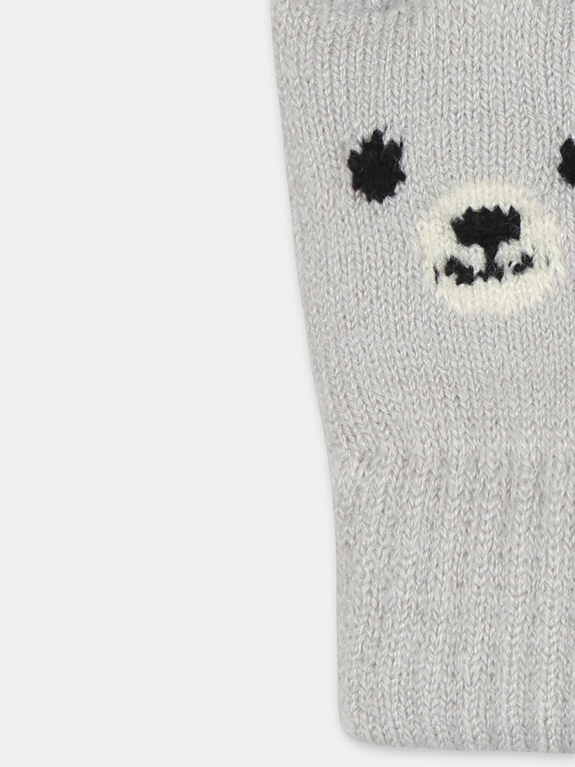 Guanti grigi Kenau per bambini con orsetto,Molo,7W24S105 1058