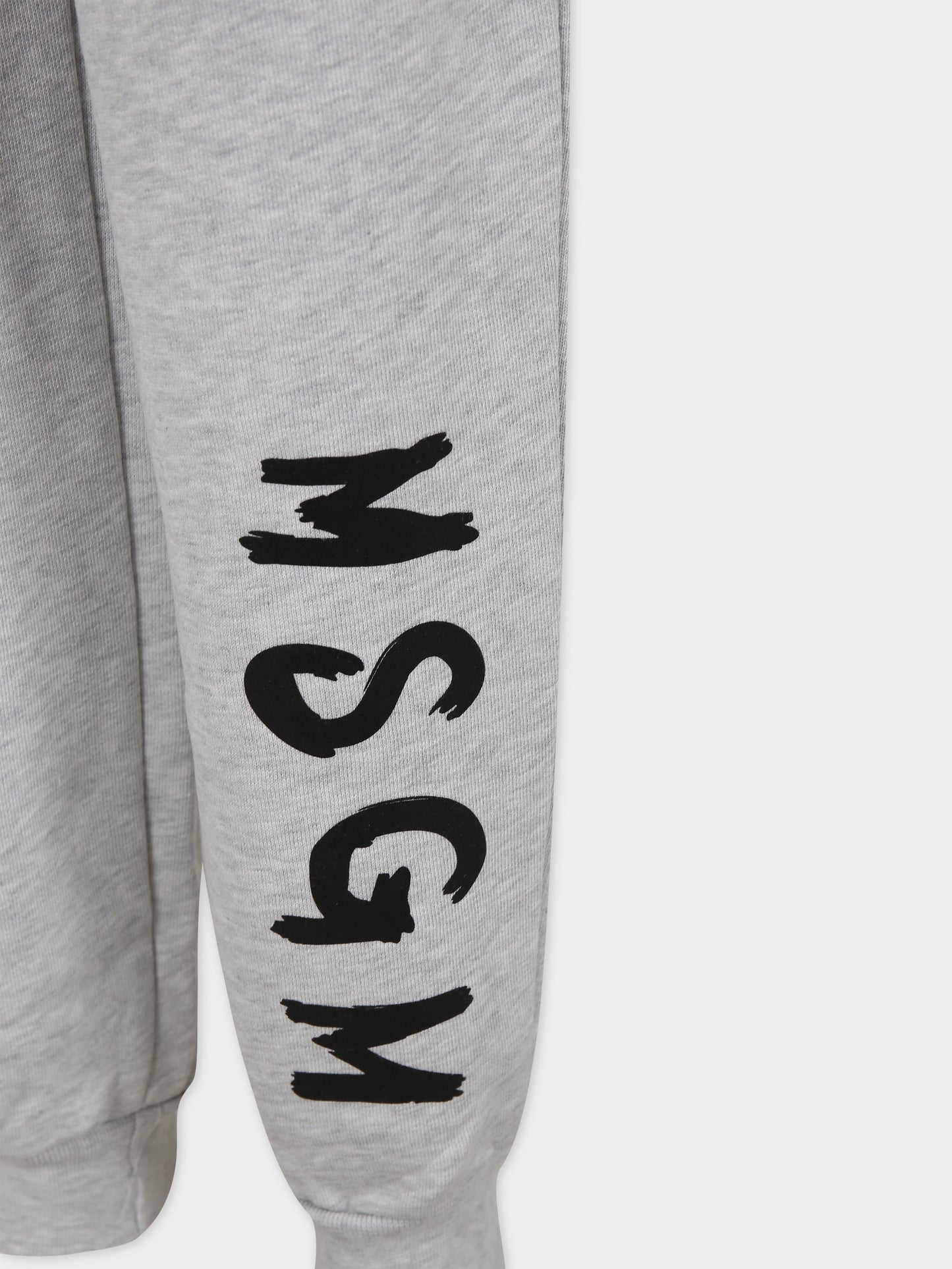 Pantaloni grigi per bambini con logo,Msgm Kids,F3MSJUFP027 107