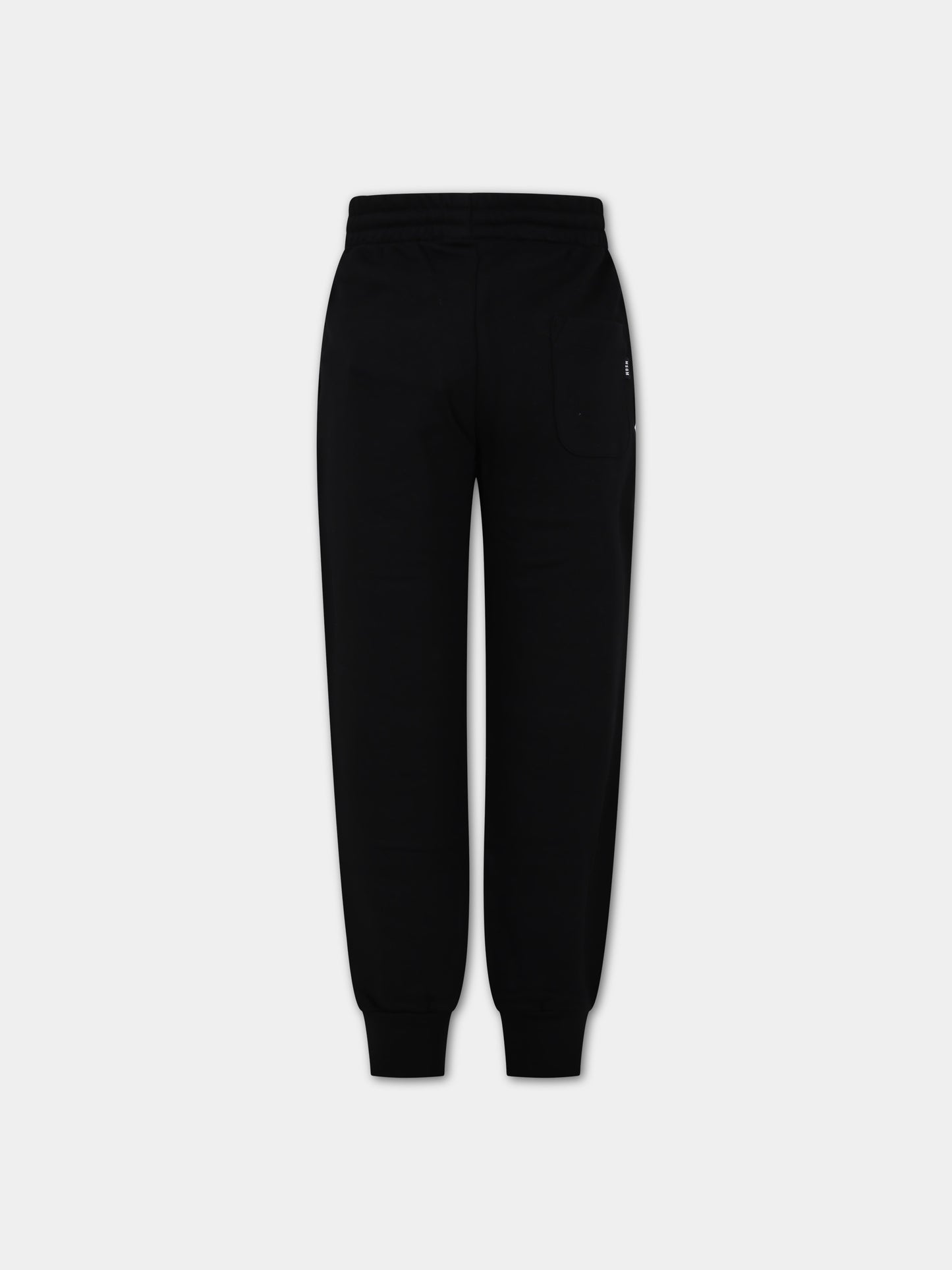 Pantaloni neri per bambini con logo,Msgm Kids,F3MSJUFP027 110