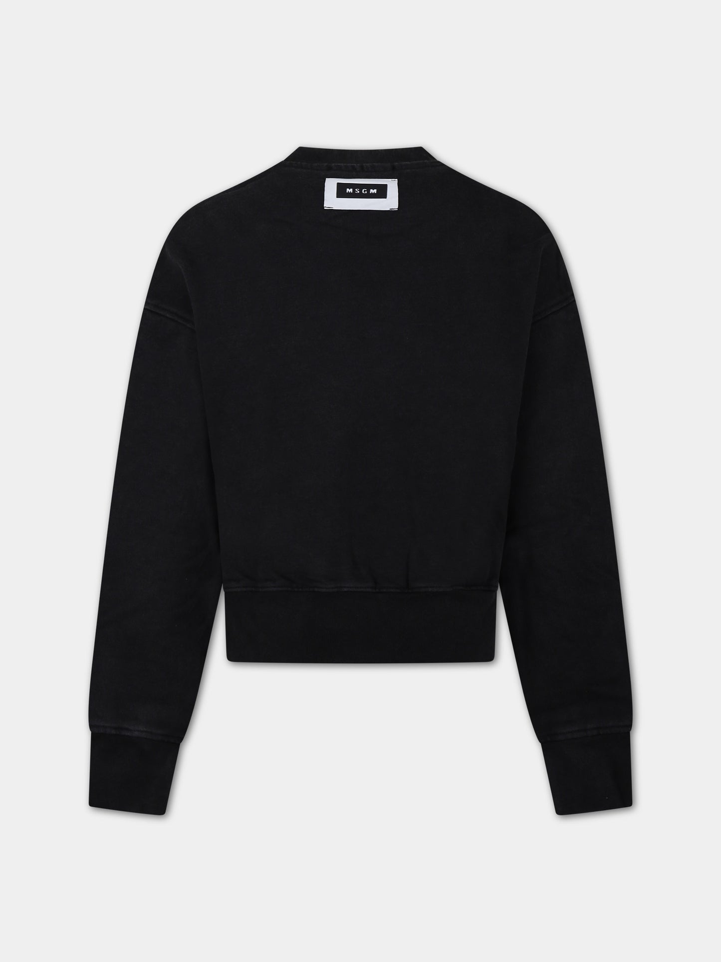 Felpa nera per bambini con logo,Msgm Kids,F3MSJUSW182 110