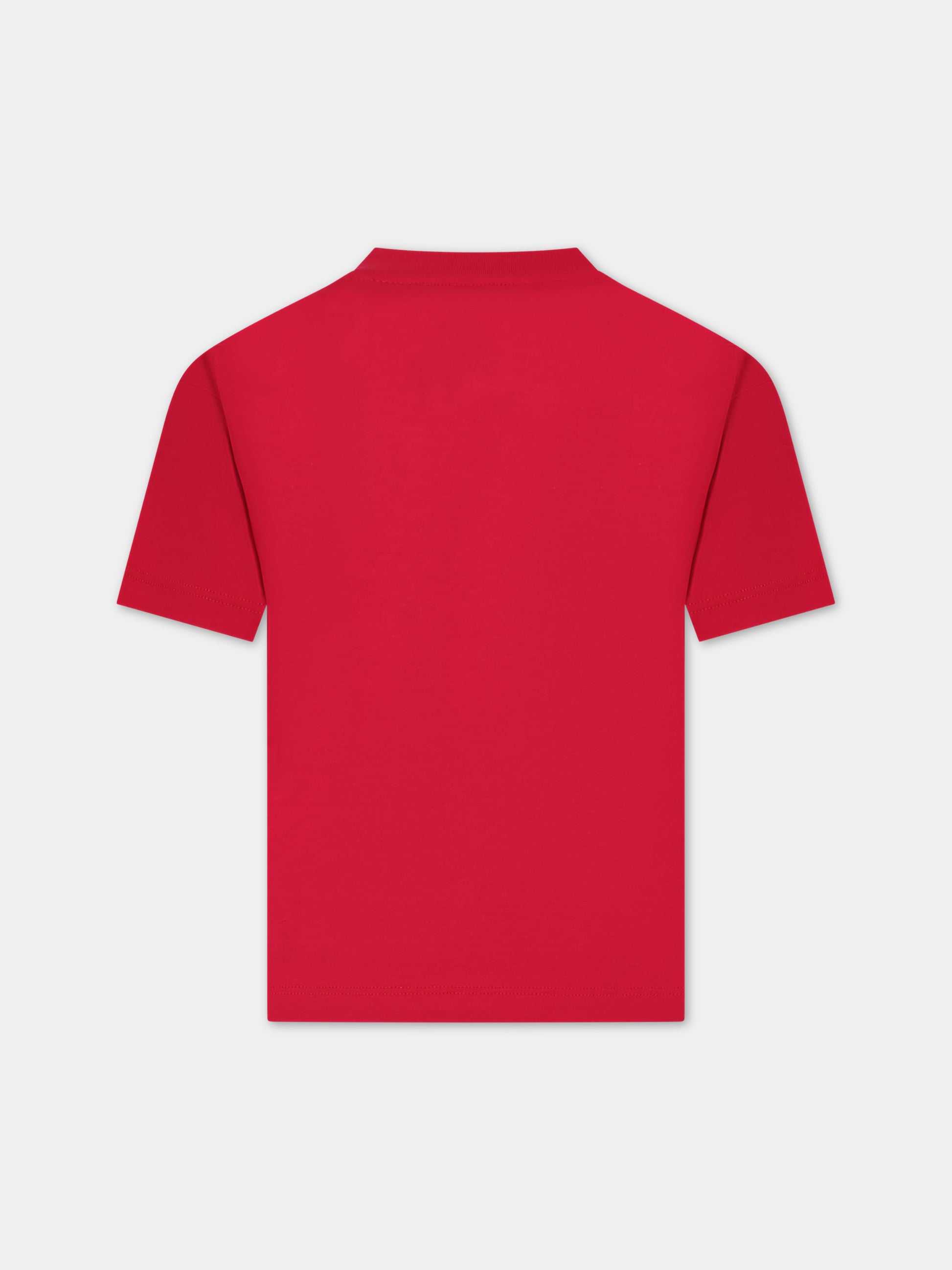 T-shirt fucsia per bambina con logo,Msgm Kids,F3MSJUTH009 044