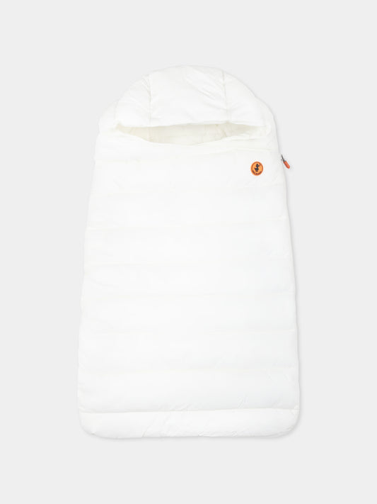 Sacco nanna May bianco per neonati con logo,Save The Duck Kids,I30001X GIGA19 00002