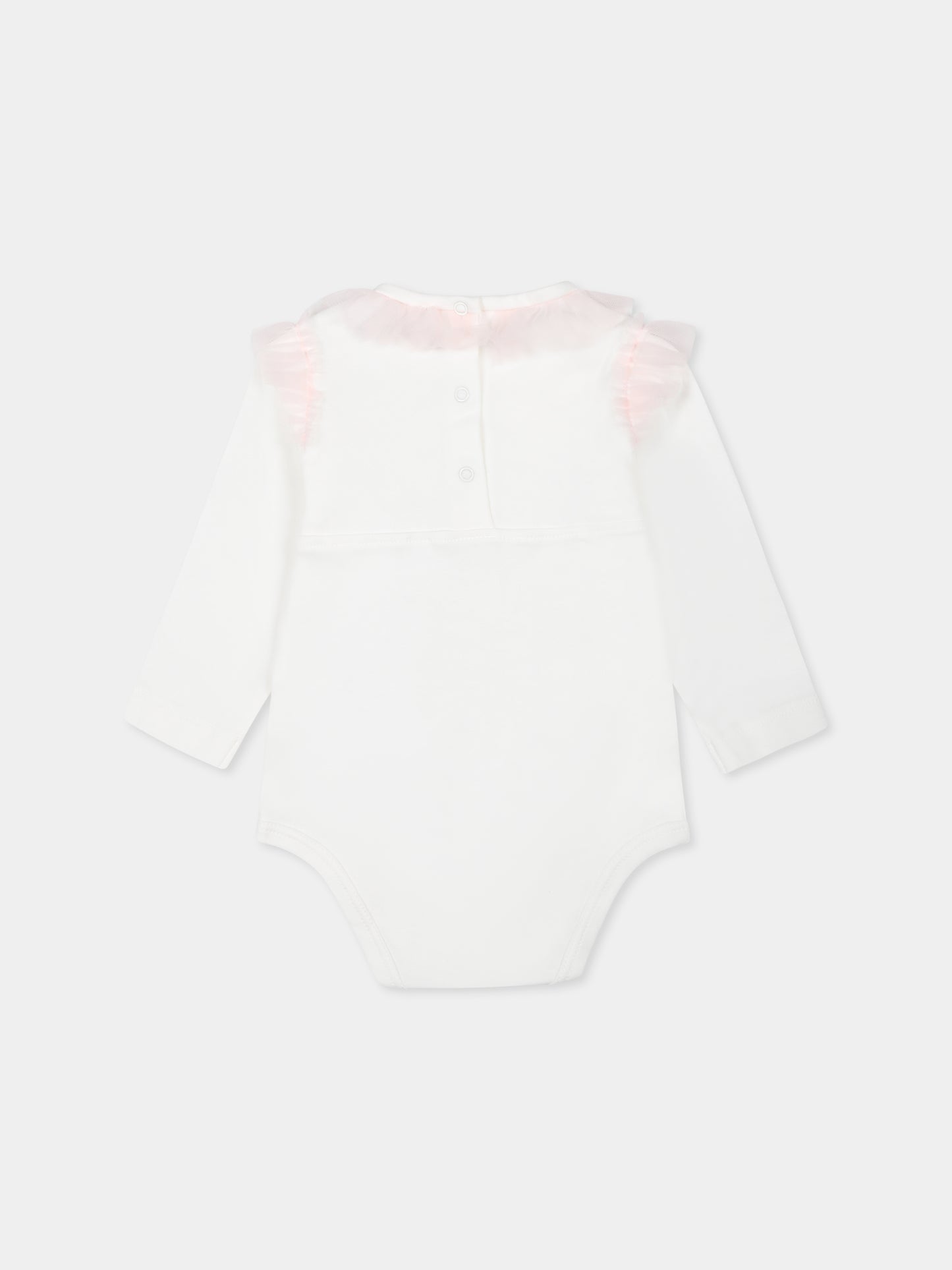 Completo rosa per neonata con fiore,Monnalisa,35D504 4004 0191