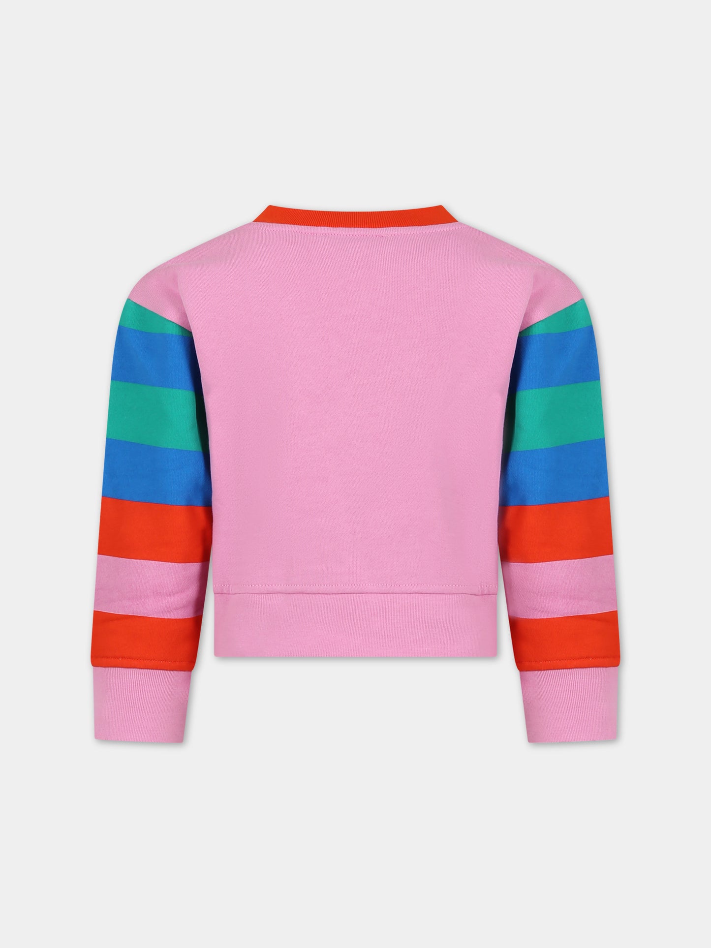 Felpa rosa per bambina con logo,Stella Mccartney Kids,TT4A20 Z0409 546