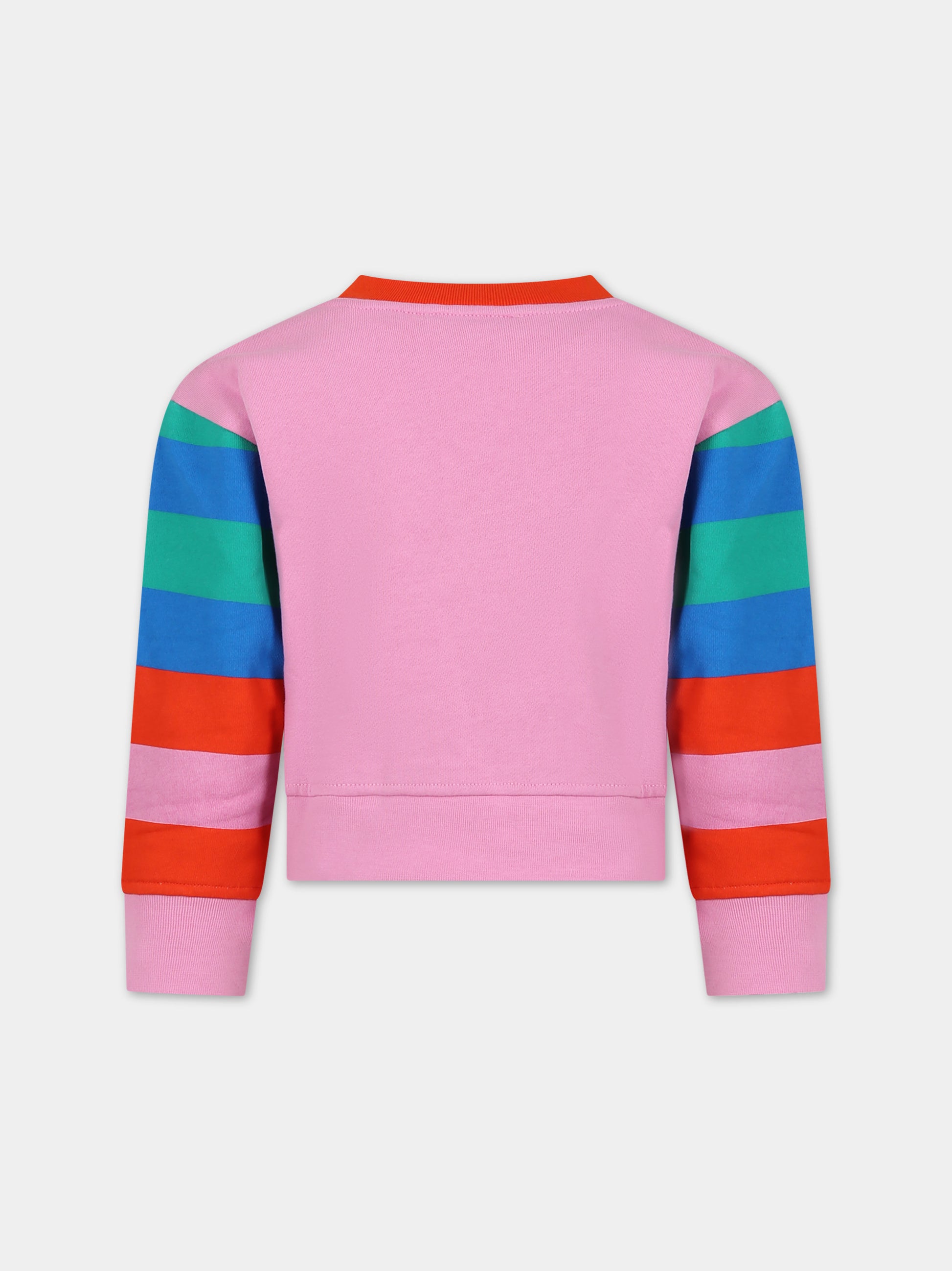 Felpa rosa per bambina con logo,Stella Mccartney Kids,TT4A20 Z0409 546