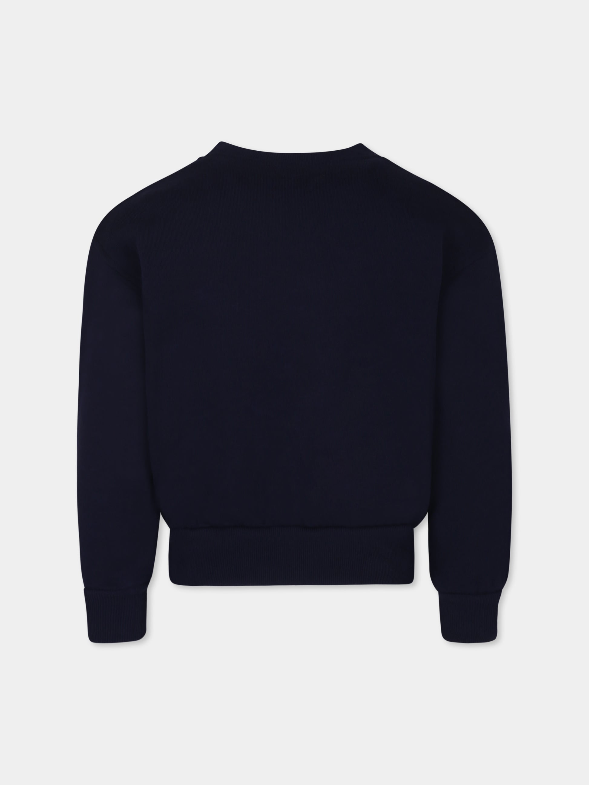 Felpa blu per bambina con cane Gucci,Gucci Kids,787335 XJGPD 4780