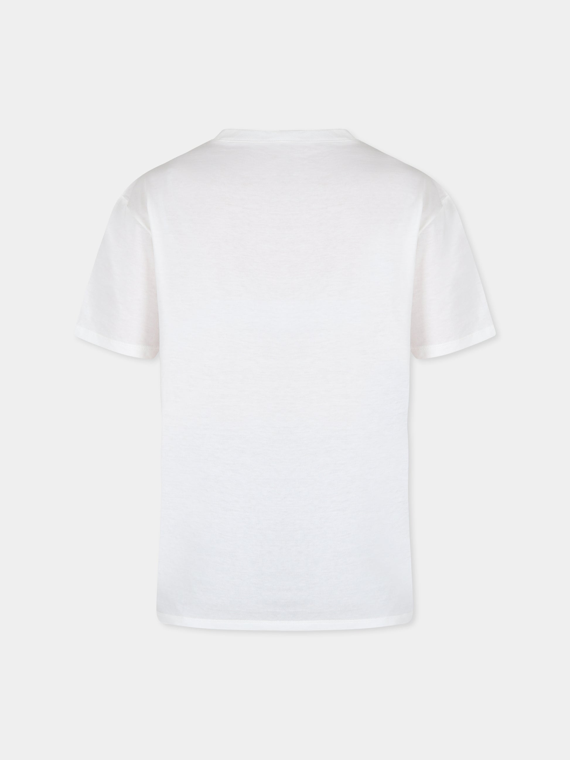 T-shirt bianca per bambini con logo,Gucci Kids,575114 XJGN7 9214