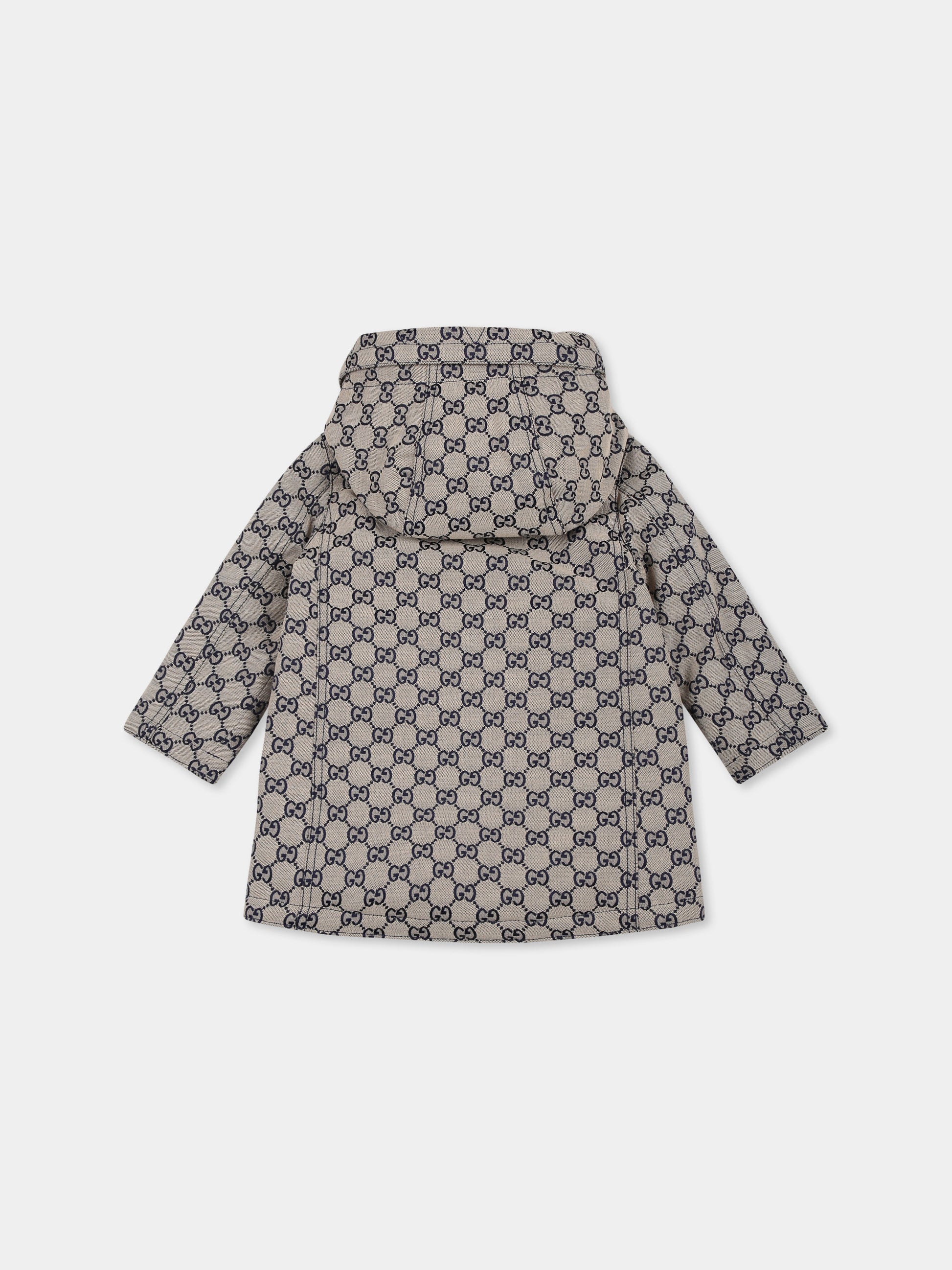 Giubbotto beige per neonato con GG,Gucci Kids,785269 XWA2M 9118