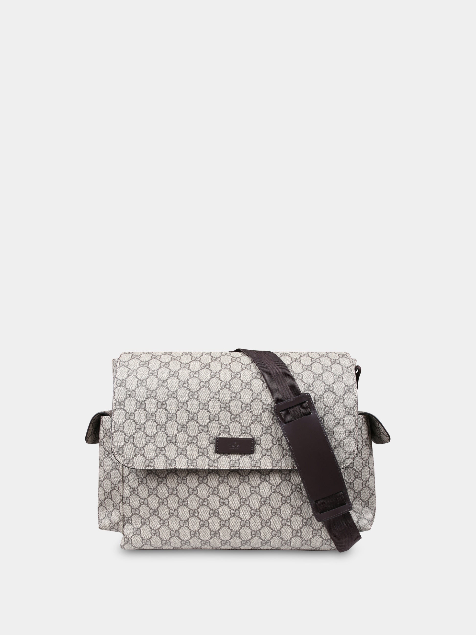 Borsa mamma beige ed ebano con GG Supreme,Gucci Kids,211131 KGDIG 8588